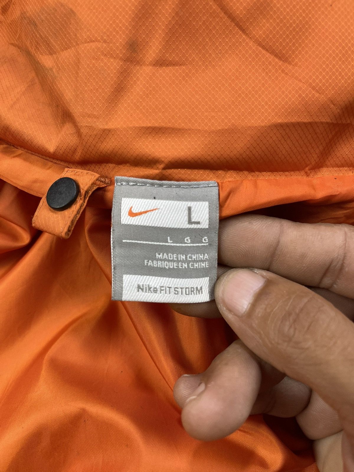 Nike Y2k Vintage Nike FIT Storm Swoosh Orange Winbreakers Size US L / EU 52-54 / 3 - 11 Thumbnail