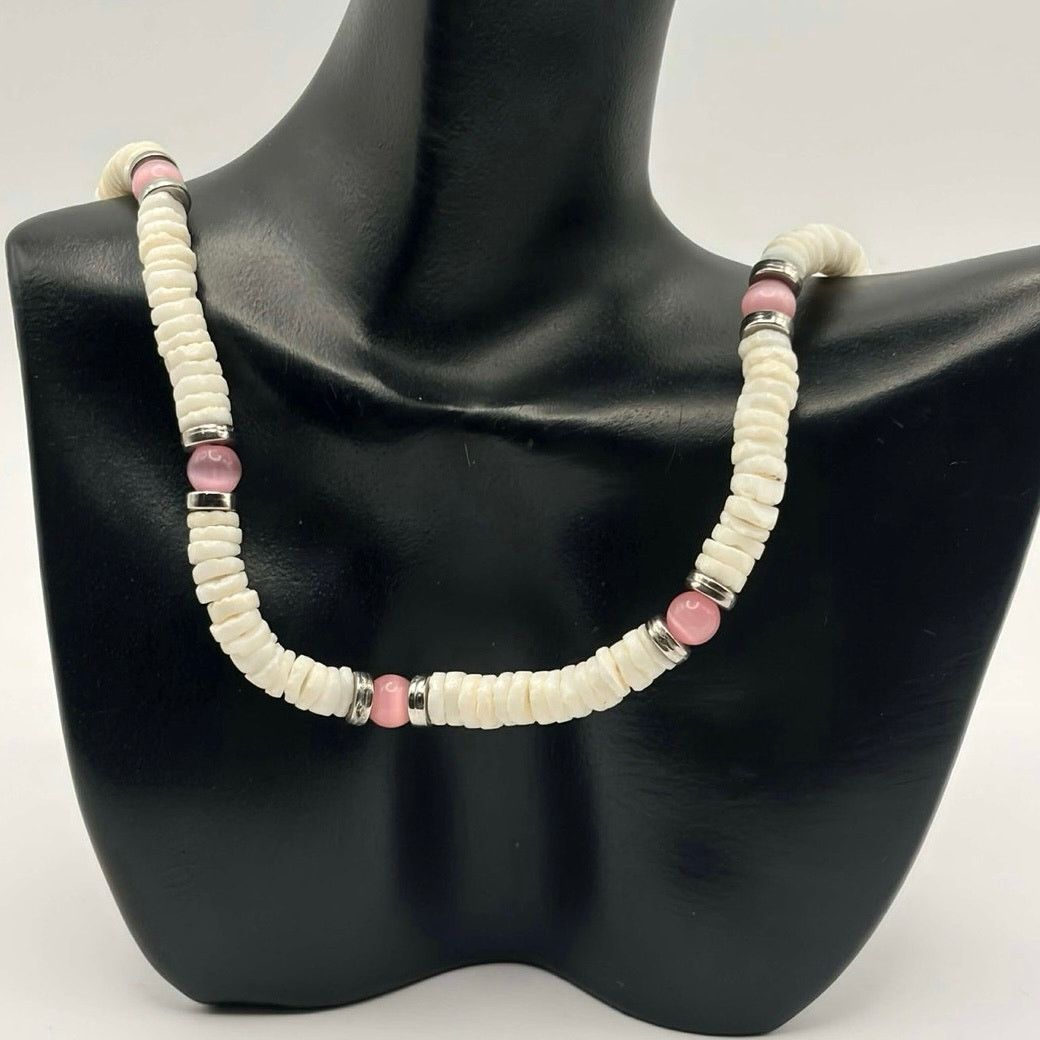 Other White & Pink Puka Shell Necklace Size ONE SIZE - 1 Thumbnail