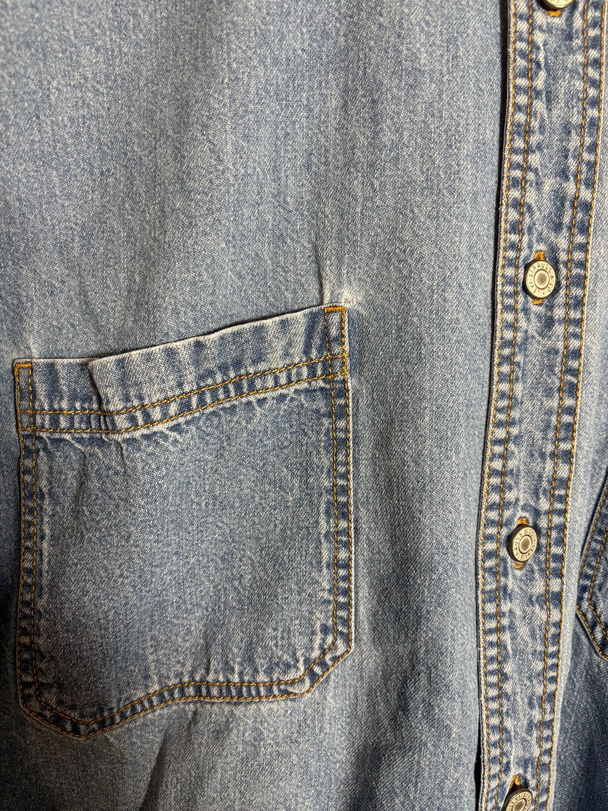 Levi's Vintage Levi’s Red Tab Denim Shirt Button Up Distressed XXL Size US XXL / EU 58 / 5 - 4 Thumbnail