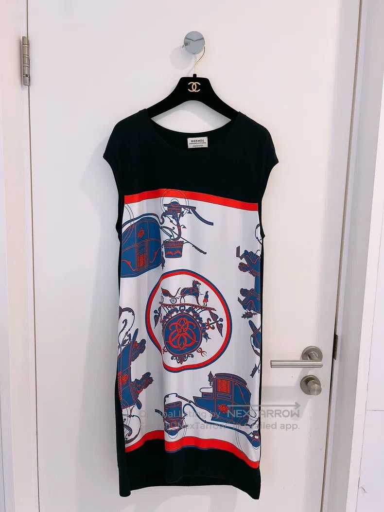 Hermes Twillaine Series Silk Mixed Knit Dress