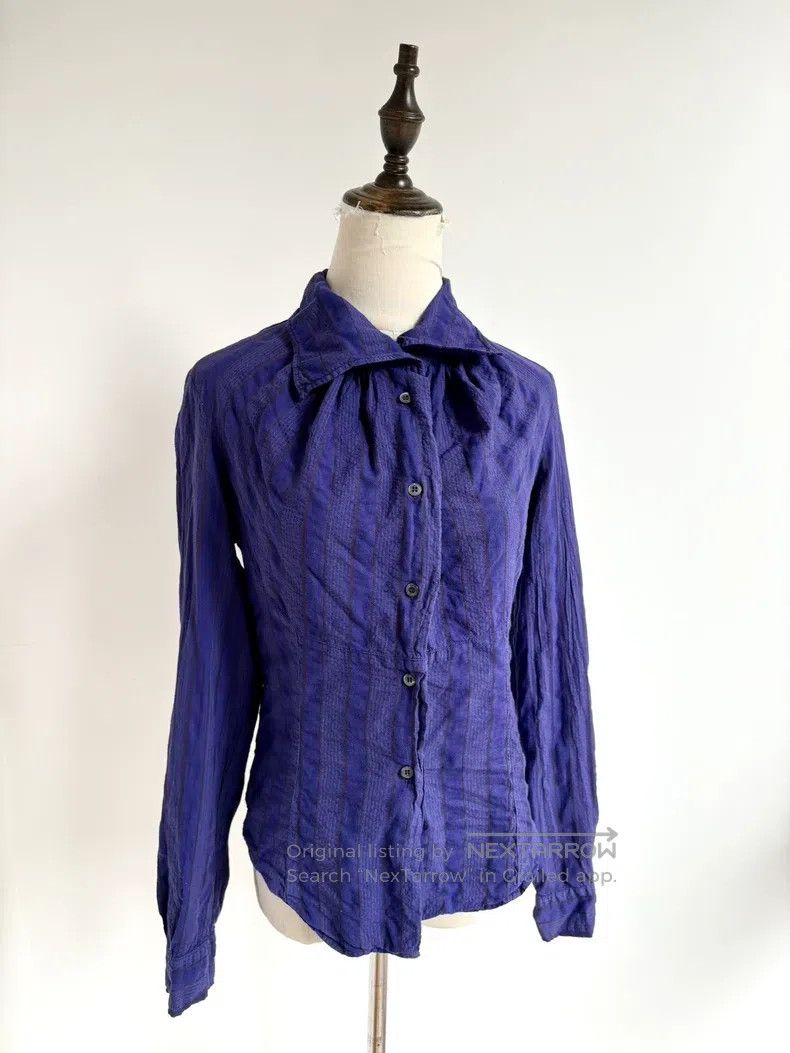 Vivienne Westwood Vivienne Westwood Vintage Purple and Blue Striped Shirt Size S / US 4 / IT 40 - 1 Thumbnail