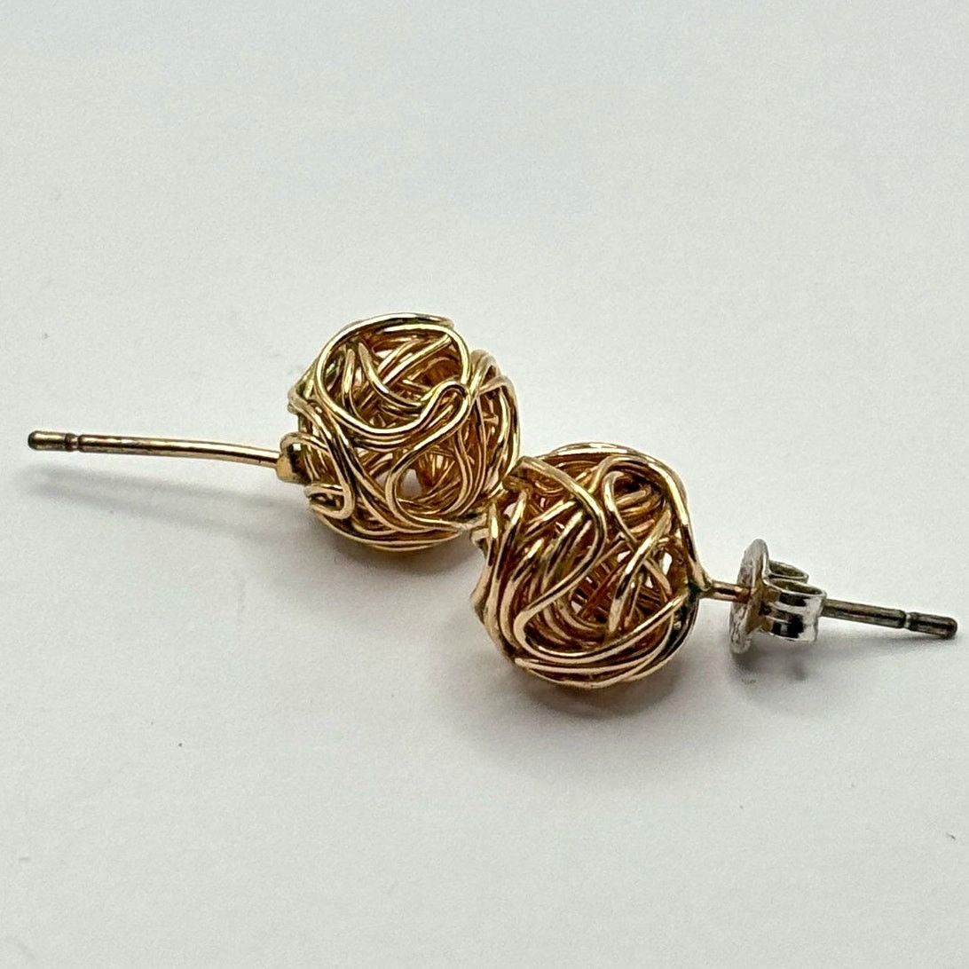 Other Gold Twisted Ball Earrings Size ONE SIZE - 3 Thumbnail