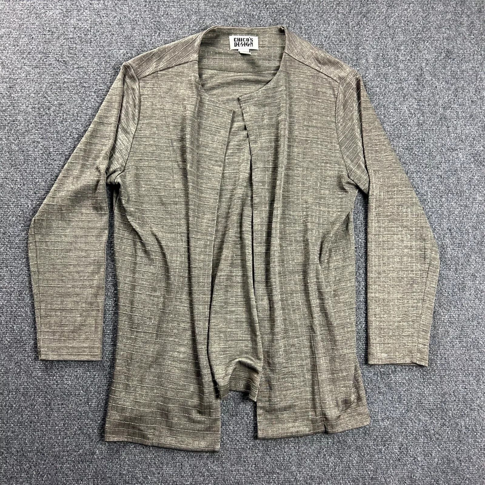Chicos Chico's Cardigan Womens 2 Open Front Sweater Acetate Blend Size XS / US 0-2 / IT 36-38 - 1 Thumbnail
