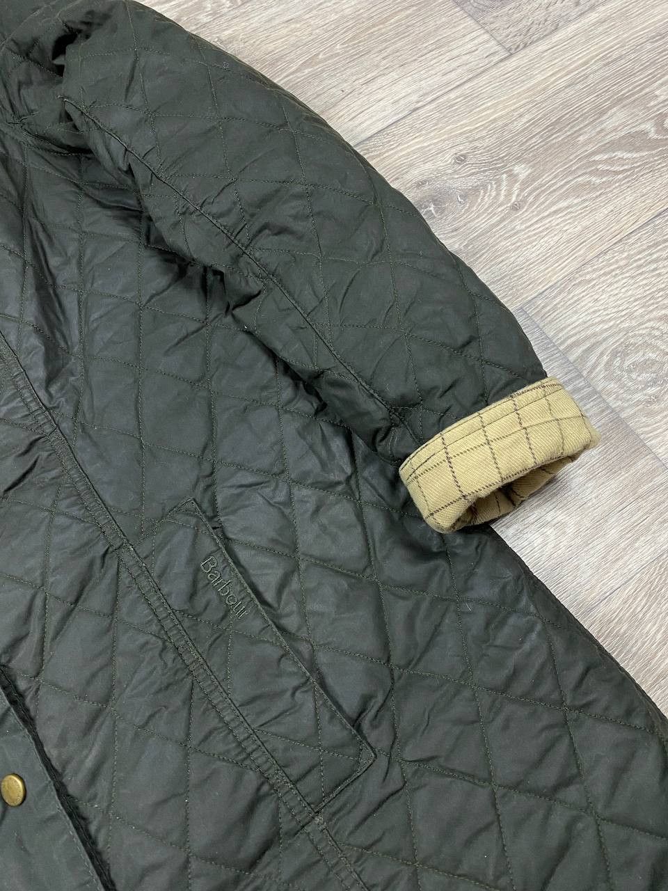 Barbour × Vintage Barbour Waxed Quilted Coat Jacket Equestrian Belsay Olive XL Size XXL / US 16-18 / IT 52-54 - 5 Thumbnail