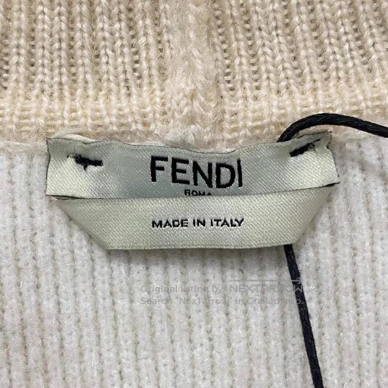 Fendi Fendi Embroidered Logo Mohair Knit Cardigan Size XS / US 0-2 / IT 36-38 - 4 Thumbnail