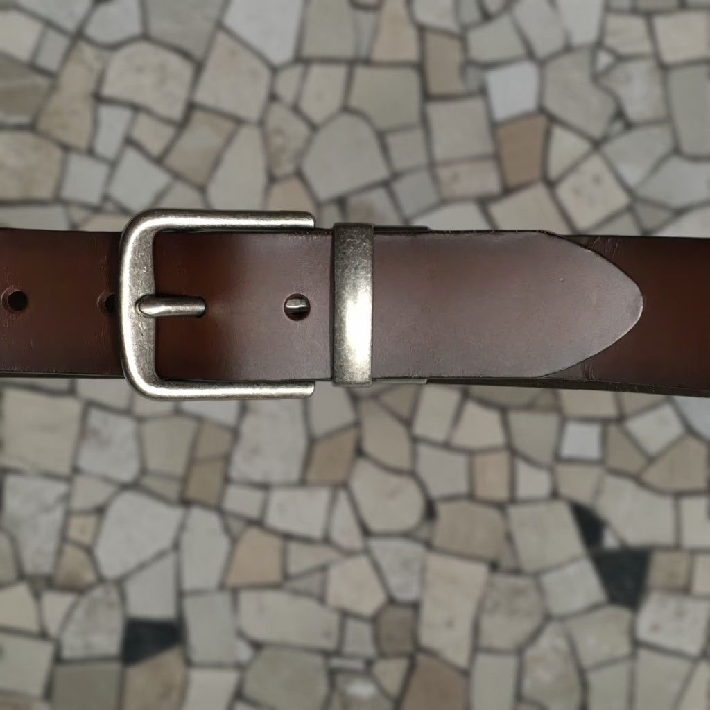 Levi's Levi's Brown Leather Work Belt Men's 44 Buckle Adjustable Regular Leather Work Belt Mens 44 Brown US Vintage Style Belt Size 44 - 1 Thumbnail