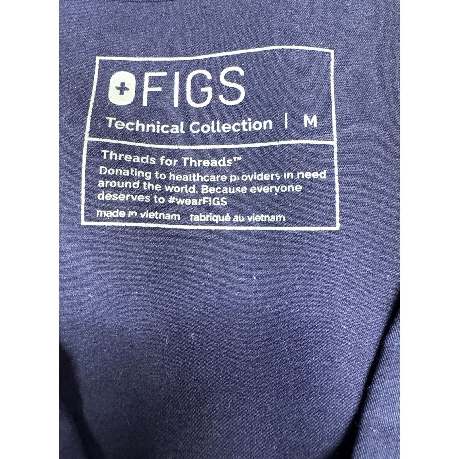 Vintage FIGS Catarina One-Pocket Scrub Top Blue Womens M V-Neck Nurse Medical Size M / US 6-8 / IT 42-44 - 2 Thumbnail