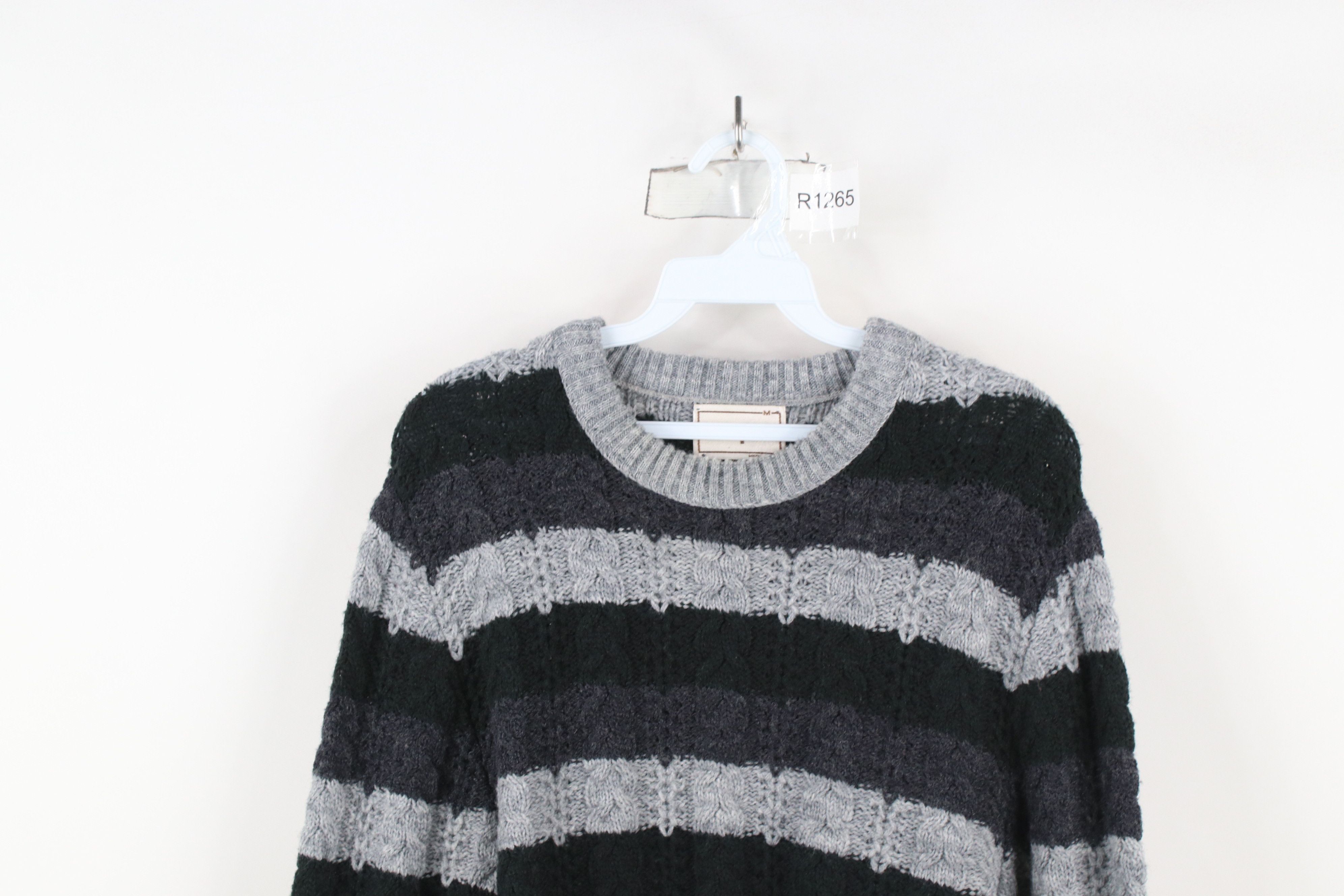 Vintage Vintage 70s Streetwear Block Chunky Cable Knit Sweater USA Size US M / EU 48-50 / 2 - 2 Thumbnail