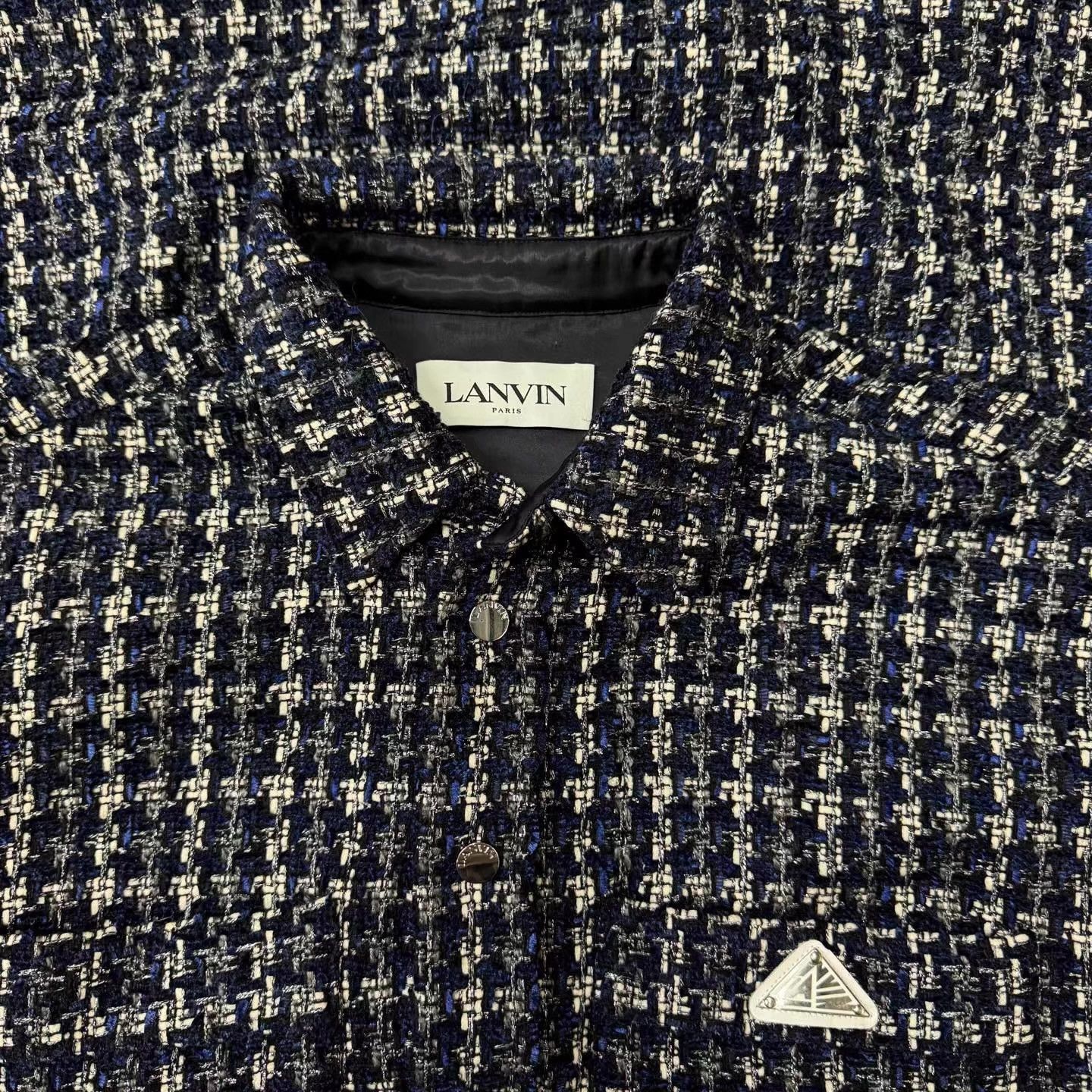 Lanvin LANVIN Black and White Tweed Jacket Q10 Size US M / EU 48-50 / 2 - 5 Thumbnail