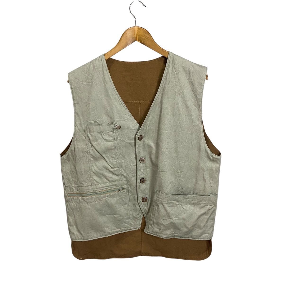Handmade × Japanese Brand × Vintage Maruten Bou patchwork reversable vest Size US L / EU 52-54 / 3 - 5 Thumbnail