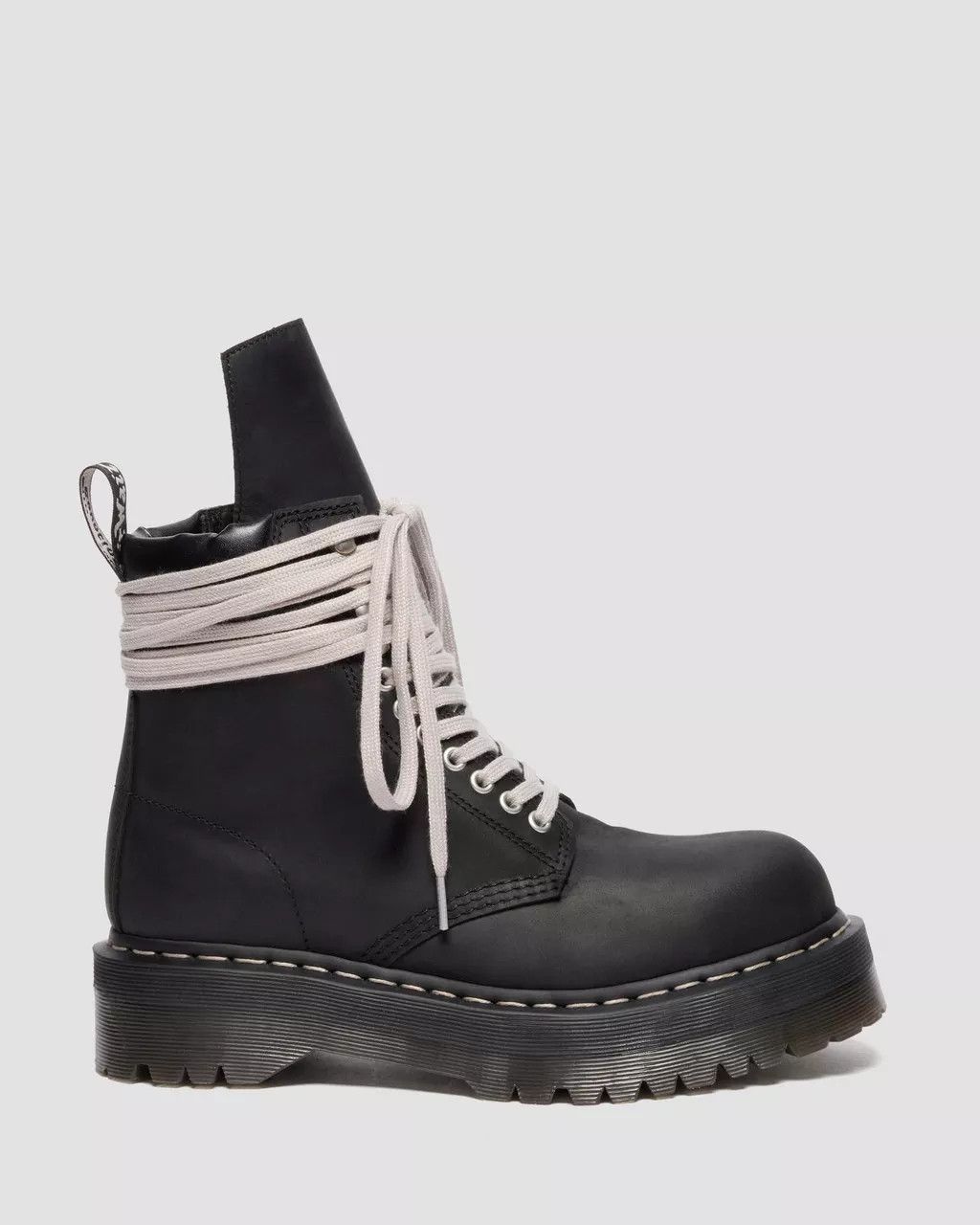 Dr. Martens × Rick Owens STEEL TOE QUAD Wraparound Lace Leather Platform Boots Size US 12 / EU 45 - 13 Thumbnail