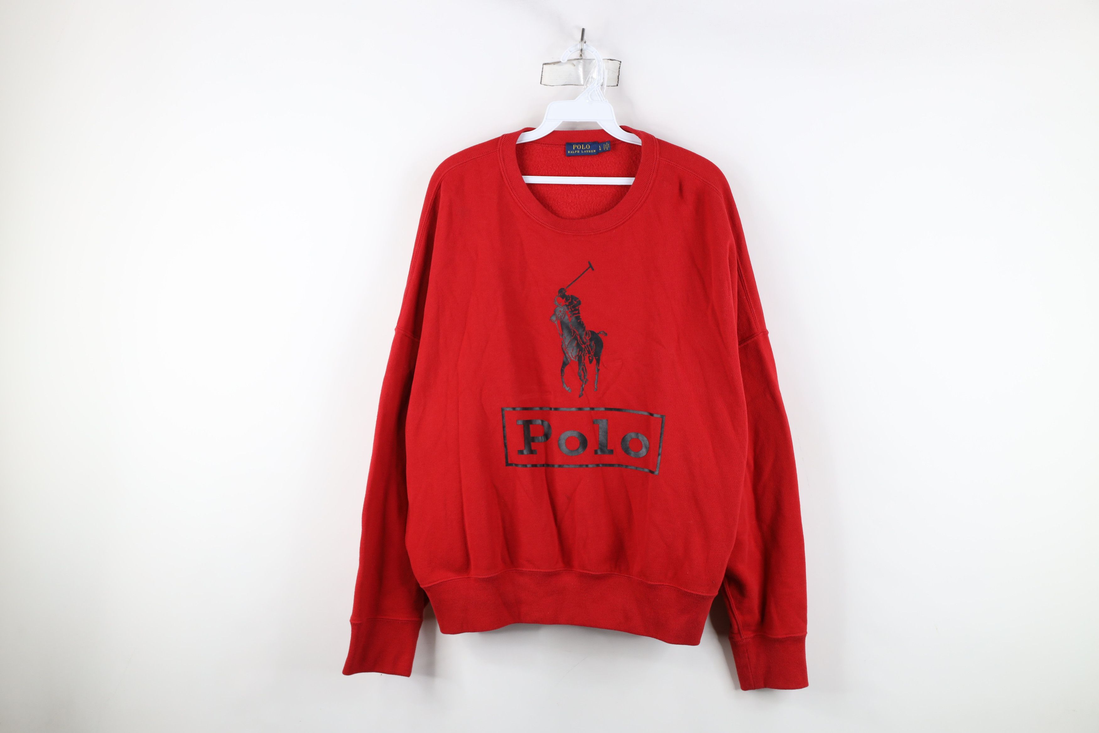 Ralph Lauren × Vintage Vintage Ralph Lauren Big Logo Boxy Oversized Sweatshirt Size L / US 10 / IT 46 - 1 Thumbnail