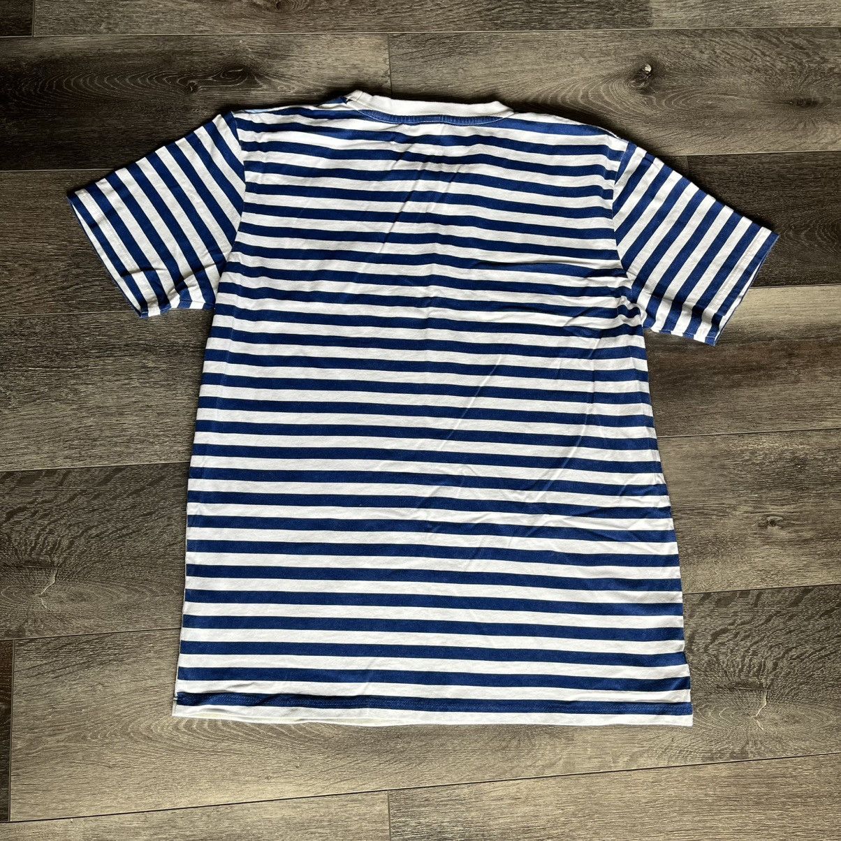 Japanese Brand Vintage 2000s Graniph Indigo Iridescent Striped T Shirt Y2K Size US L / EU 52-54 / 3 - 2 Thumbnail