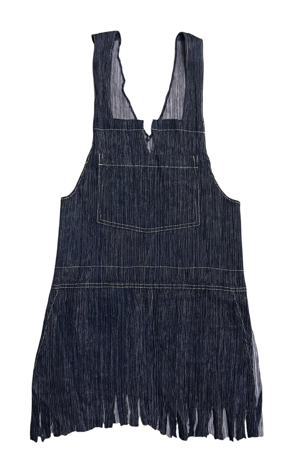 Pleats Please Issey Miyake PLEATS PLEASE Issey Miyake Denim Pattern Mini dress Size S / US 4 / IT 40 - 1 Thumbnail