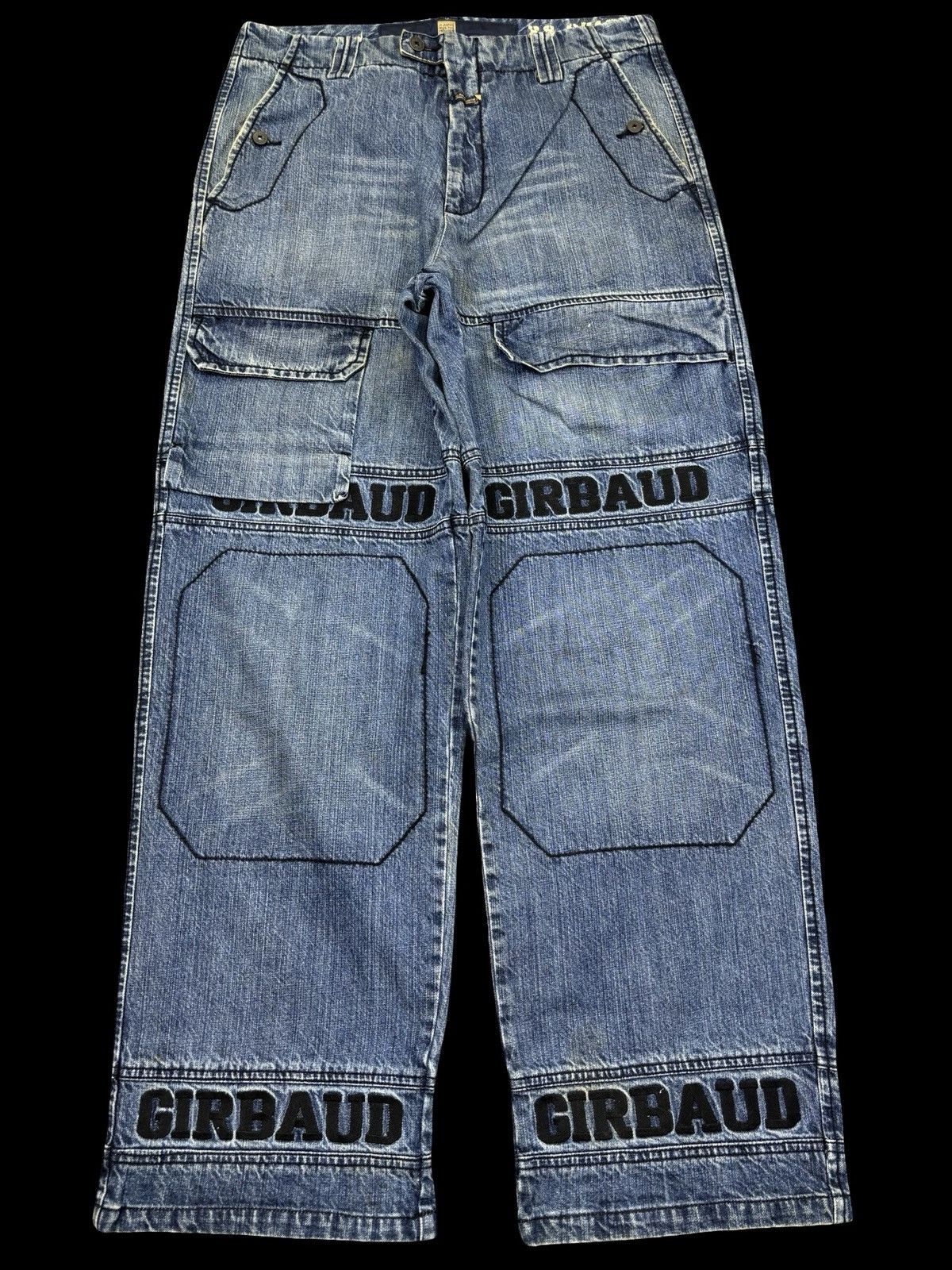 Marithe + Francois Girbaud 💥Super Baggy💥MFG Multipocket Double Knee Style Denim F888 Size US 36 / EU 52 - 1 Thumbnail