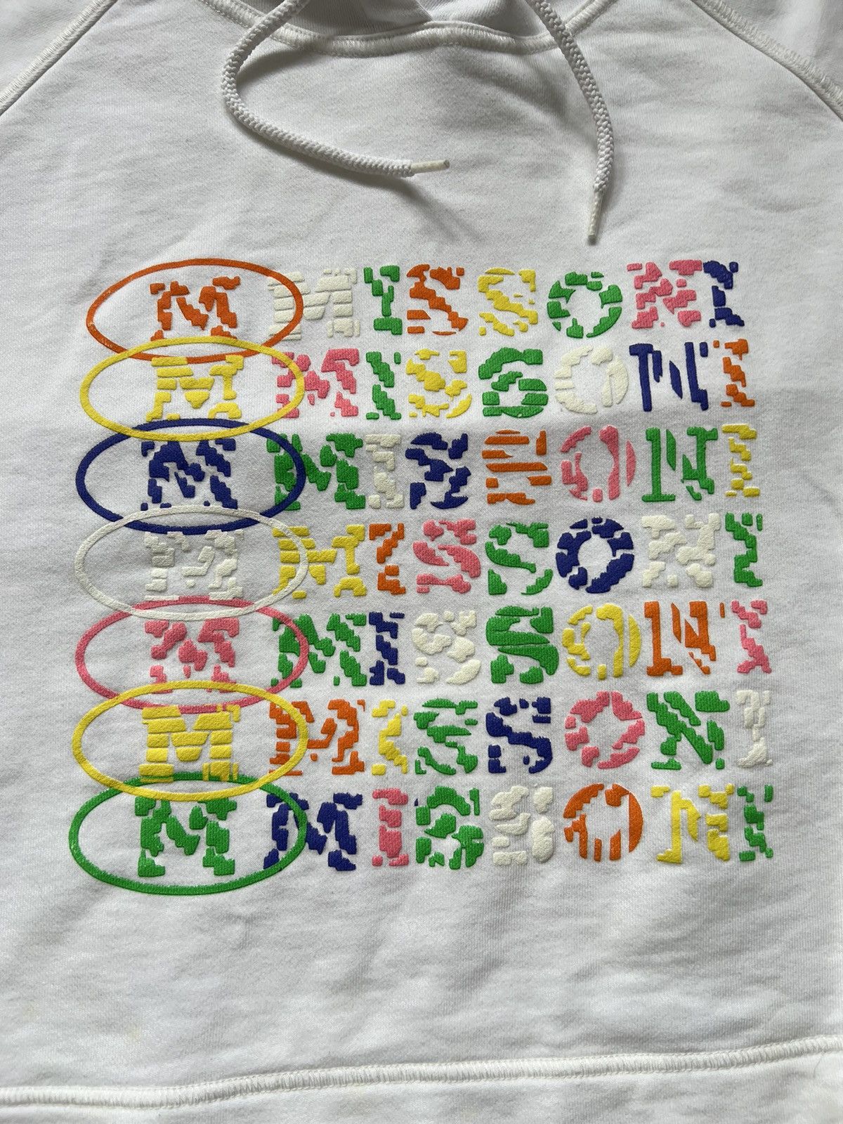 Missoni Hoodie M Missoni Collection Multi Logo White Italy Size L / US 10 / IT 46 - 2 Thumbnail