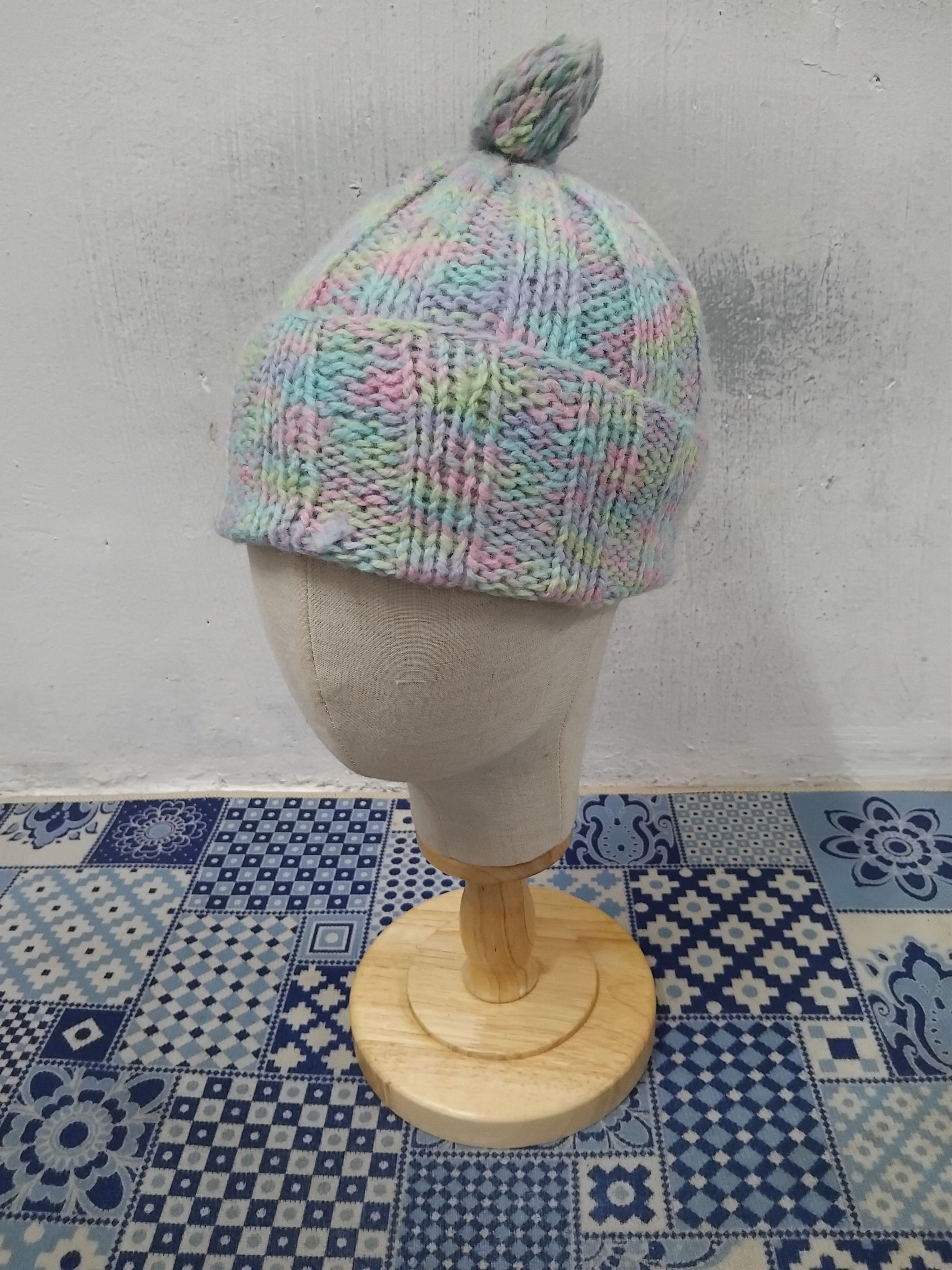 Japanese Brand 💥Multicolour unnamed ice cream colour beanie hat Size ONE SIZE - 1 Thumbnail