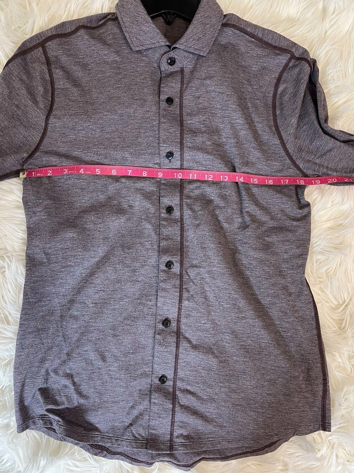 Designer Lululemon Rival Button Up Heathered Black Cherry / Black Size US M / EU 48-50 / 2 - 7 Thumbnail