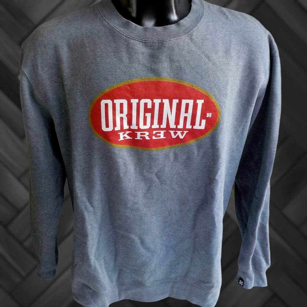 Vintage VINTAGE ORIGINAL KR3W Crewneck Sweatshirt Gray XL Men Sweatshirt KR3W Red Circle Front Pullover 80% Cotton 20% Polyester Mens Size US XL / EU 56 / 4 - 1 Thumbnail