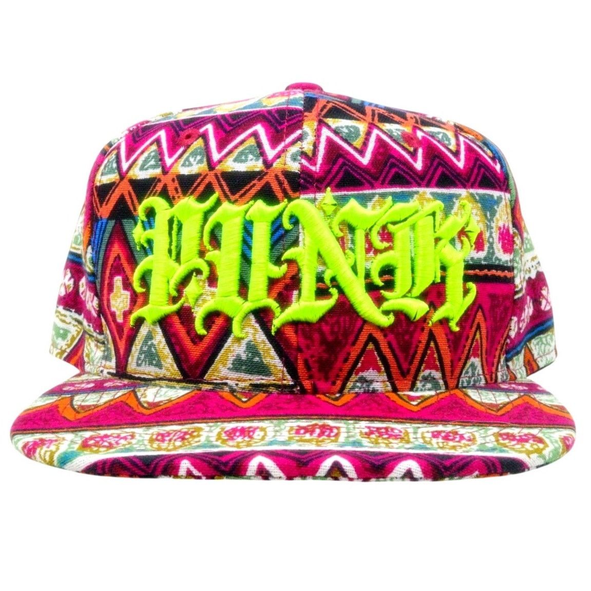 Other PUNK ® Azteca Chaotic Quilted Hat with Safety Pin Made USA Size ONE SIZE - 1 Thumbnail