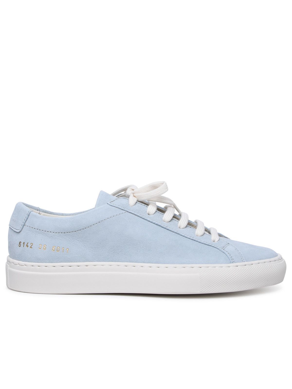 image of Common Projects 'contrast Achilles' Baby Blue Suede Sneakers in Light Blue, Women's (Size 7)