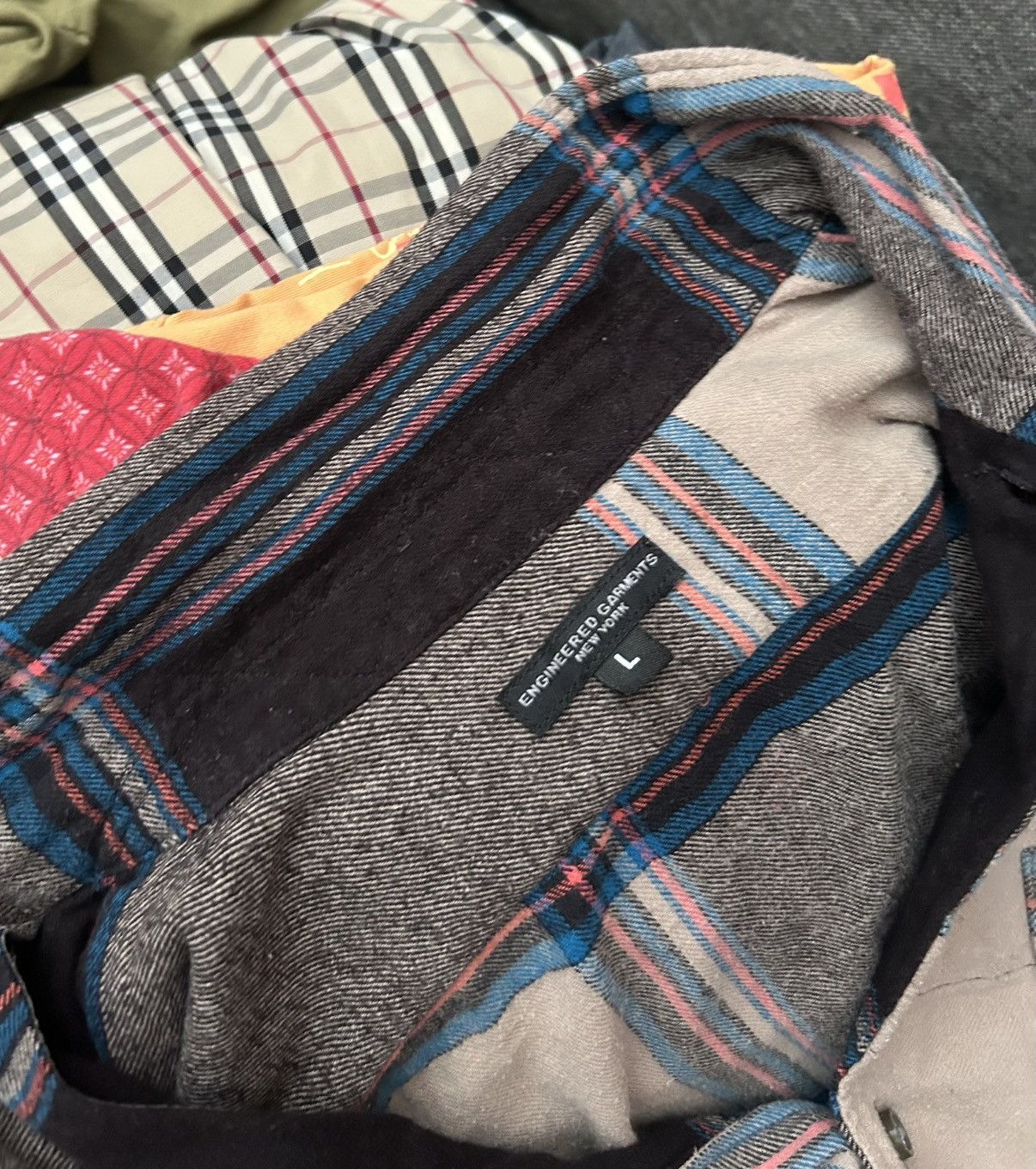 Engineered Garments Engineered Garments Round Collar Big Plaid Flannel Shirt Size US L / EU 52-54 / 3 - 8 Thumbnail