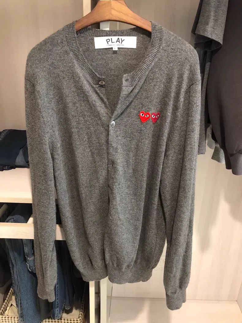 Comme des Garcons Comme Des Garcons Slim Fit Wool Knit Cardigan for Couples Size L / US 10 / IT 46 - 2 Thumbnail