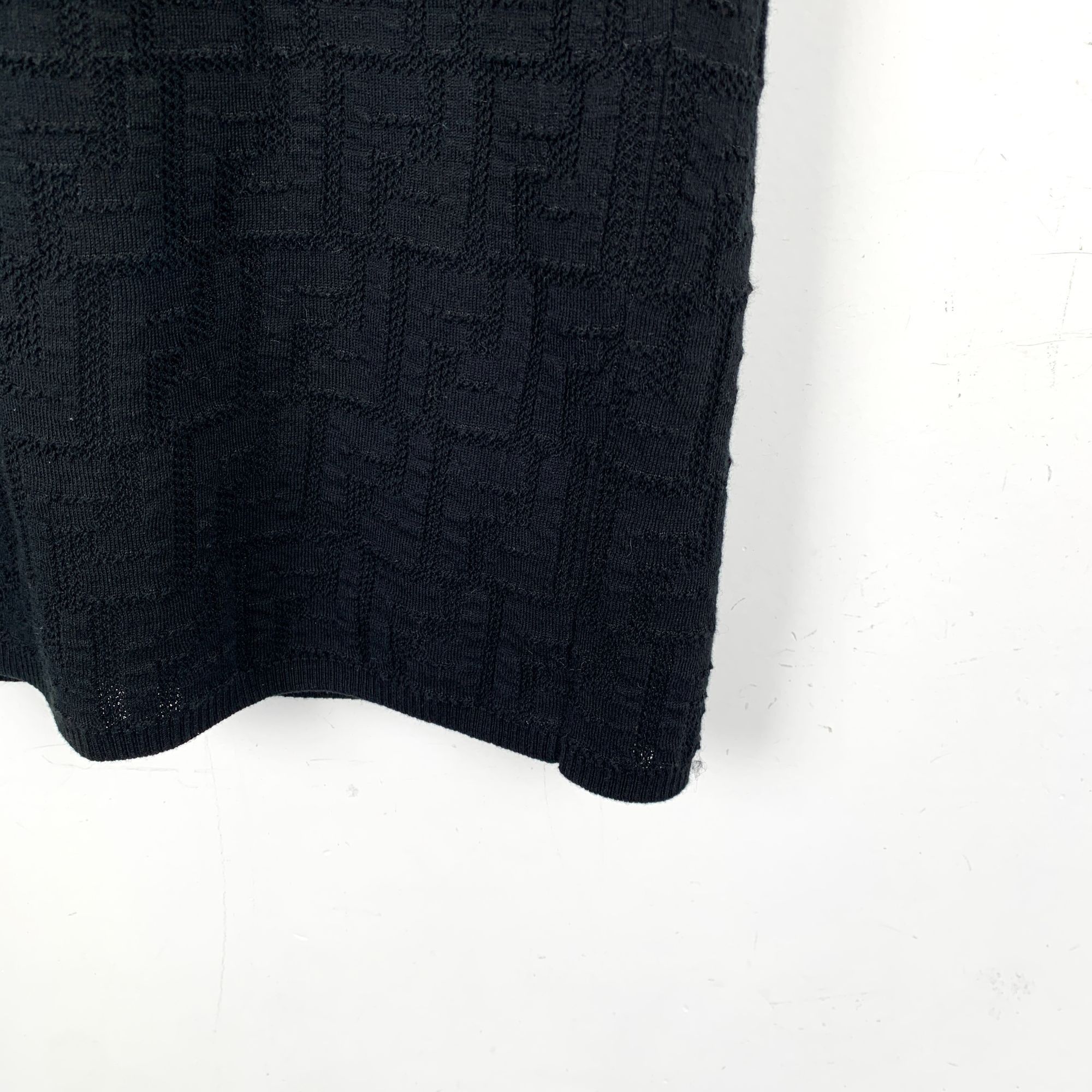Fendi Fendi Black Logo Embossed Full Print Knit Midi Skirt (Size S Size 38" / US 16 / IT 52 - 4 Thumbnail