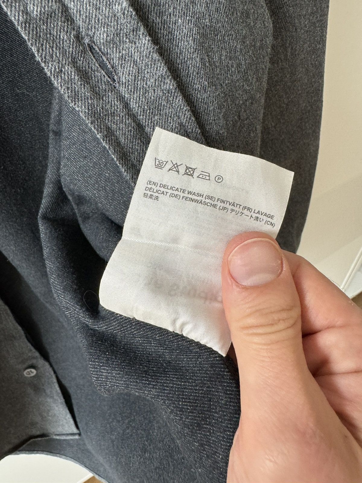 Acne Studios [48] Isherwood Melton Shirt in Carbon Grey (AW17) Size US M / EU 48-50 / 2 - 7 Thumbnail