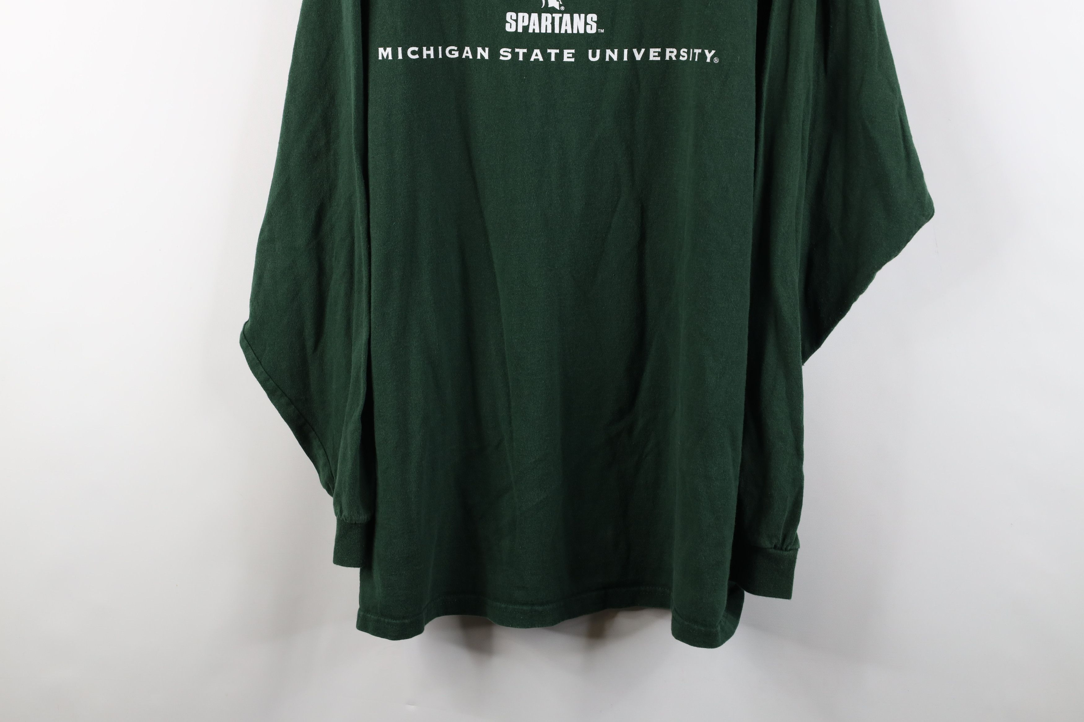 Vintage Vintage 90s Michigan State University Long Sleeve T-Shirt Size US XXL / EU 58 / 5 - 3 Thumbnail