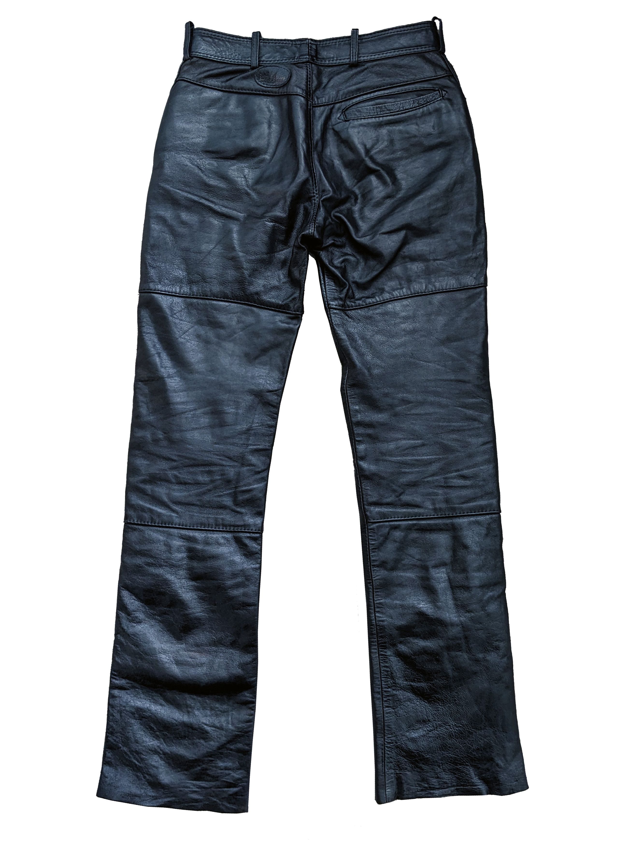 Lewis Leathers Vintage 80s Lewis Leathers Black Leather Motorcycle Pants Size US 32 / EU 48 - 3 Thumbnail