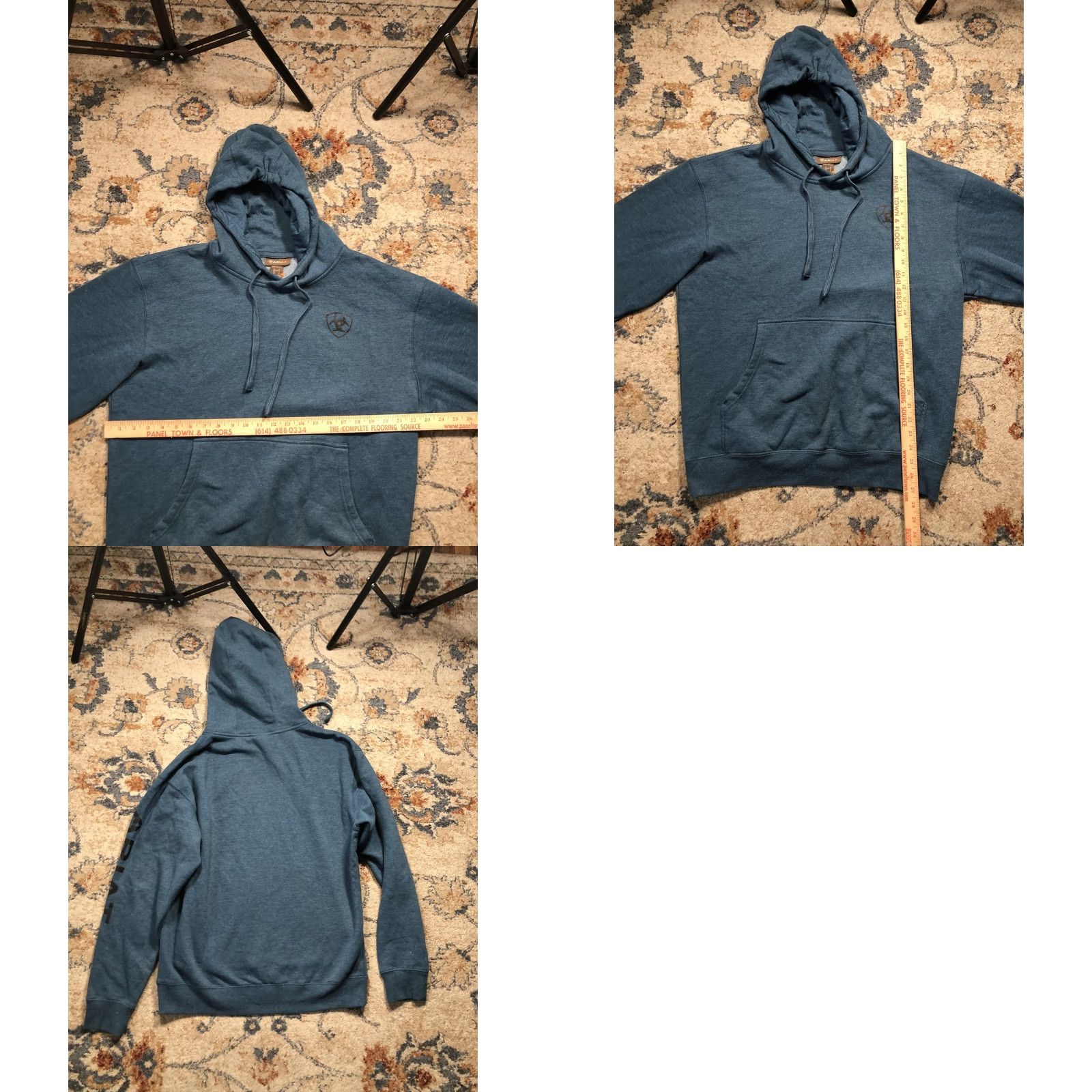 Ariat Ariat Hoodie Sweatshirt Mens M Blue Heather Fleece Lined Logo Sleeve Graphic Print Size US M / EU 48-50 / 2 - 8 Thumbnail