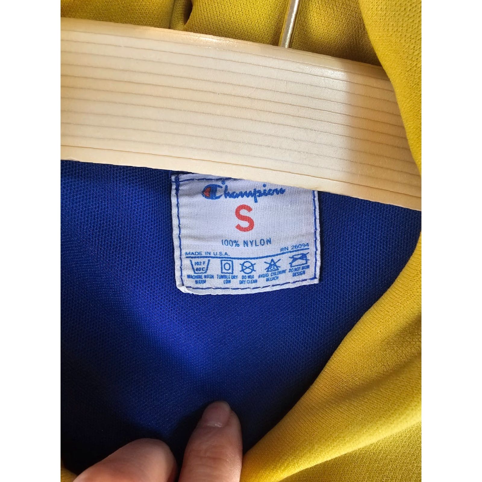 Champion VINTAGE Champion Panthers TRACK JACKET WITH HOODIE SZ SMALL Jacket Mens Blue 80s Football Panthers Hooded Windbreaker 1990s Size US S / EU 44-46 / 1 - 3 Thumbnail