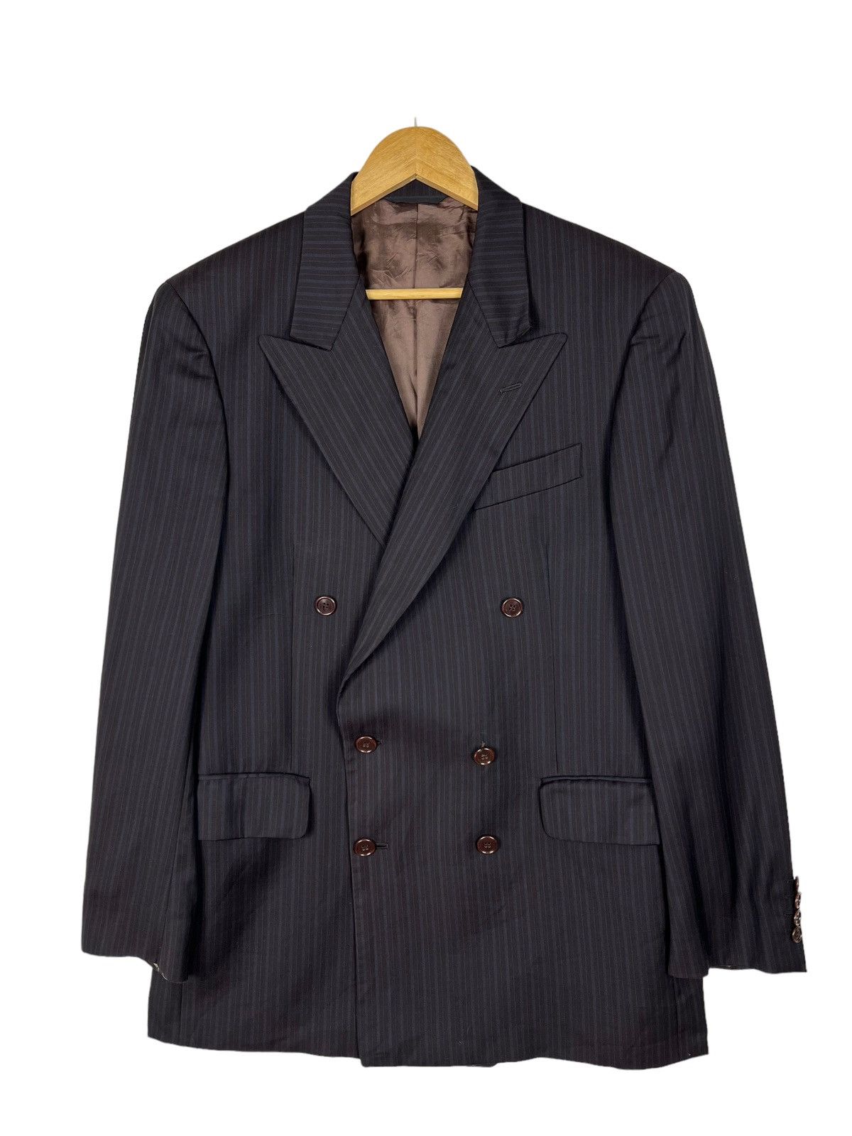 Other 🔥 MICHELANGELO PINSTRIPE DOUBLE BREAST BLAZER MADE IN ITALY Size US M / EU 48-50 / 2 - 1 Thumbnail