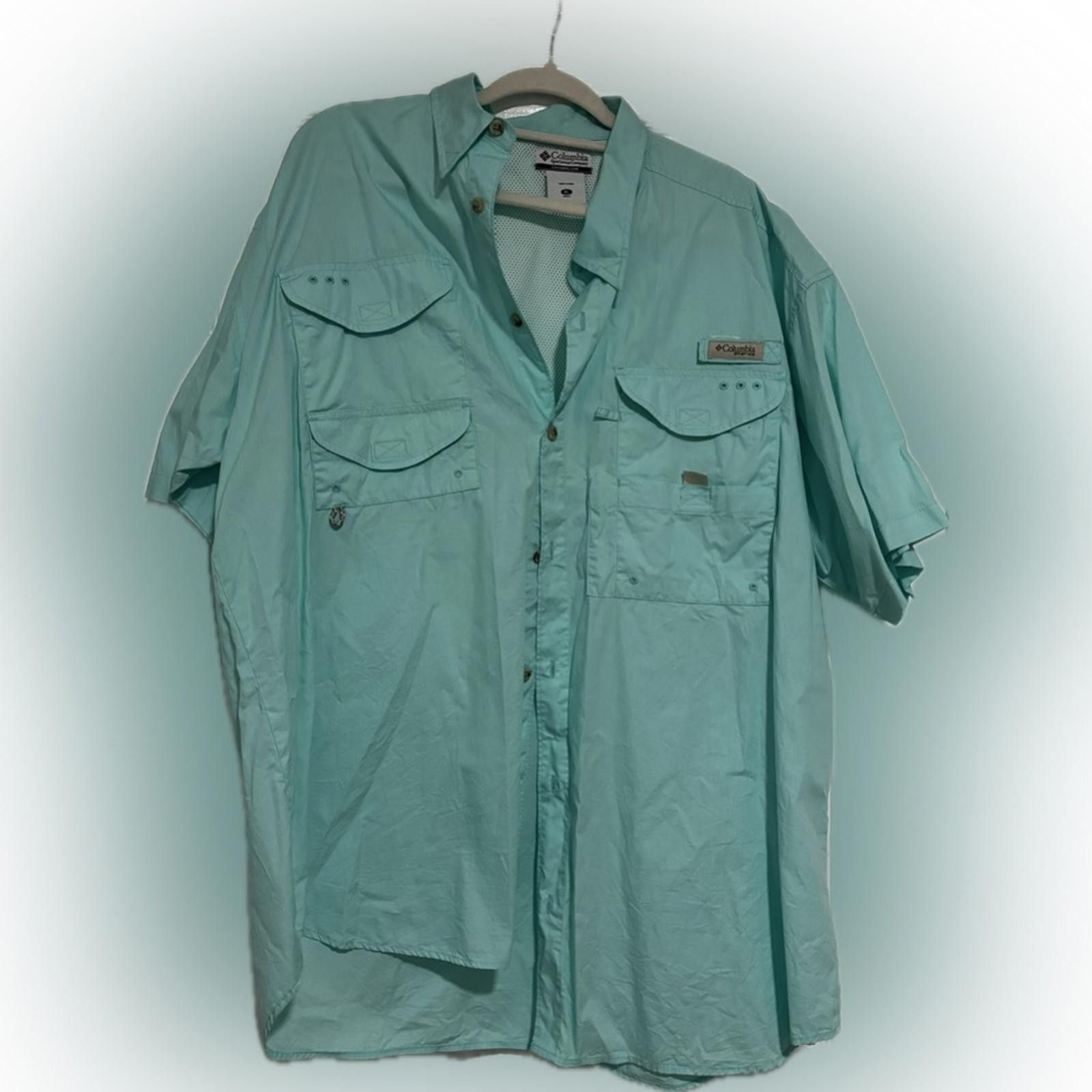 Columbia Columbia Men's Turquoise Button Down Shirt Size US XL / EU 56 / 4 - 3 Thumbnail