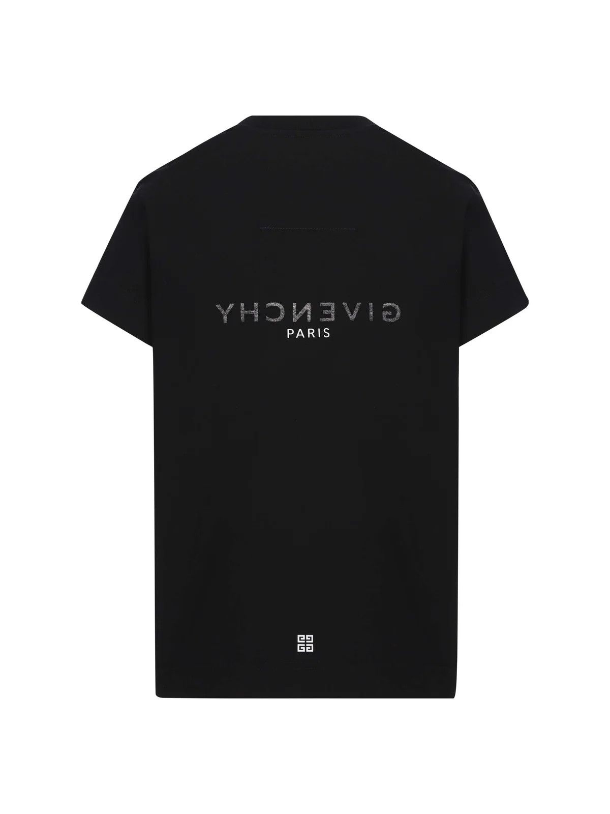 Givenchy o1srvl11e0725 Logo Printed Reverse Crewneck T-Shirt in Black Size XS / US 0-2 / IT 36-38 - 2 Thumbnail