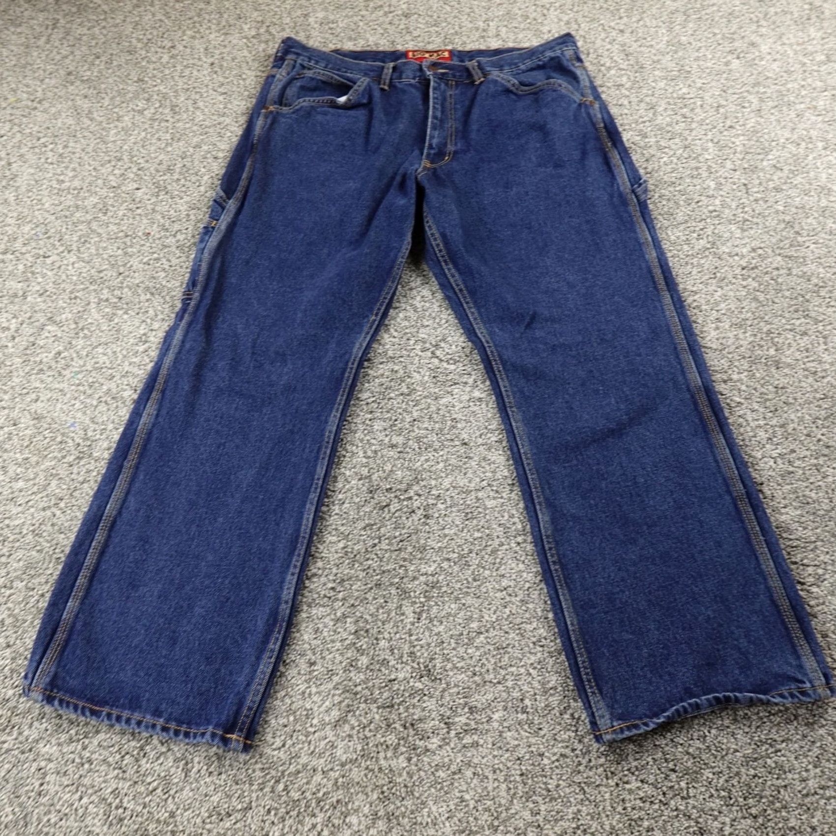 Vintage VTG Big Mac Jeans Mens 38X30 Blue Denim Wide-Leg Baggy Carpenter Skate Work Y2K Size US 38 / EU 54 - 2 Thumbnail