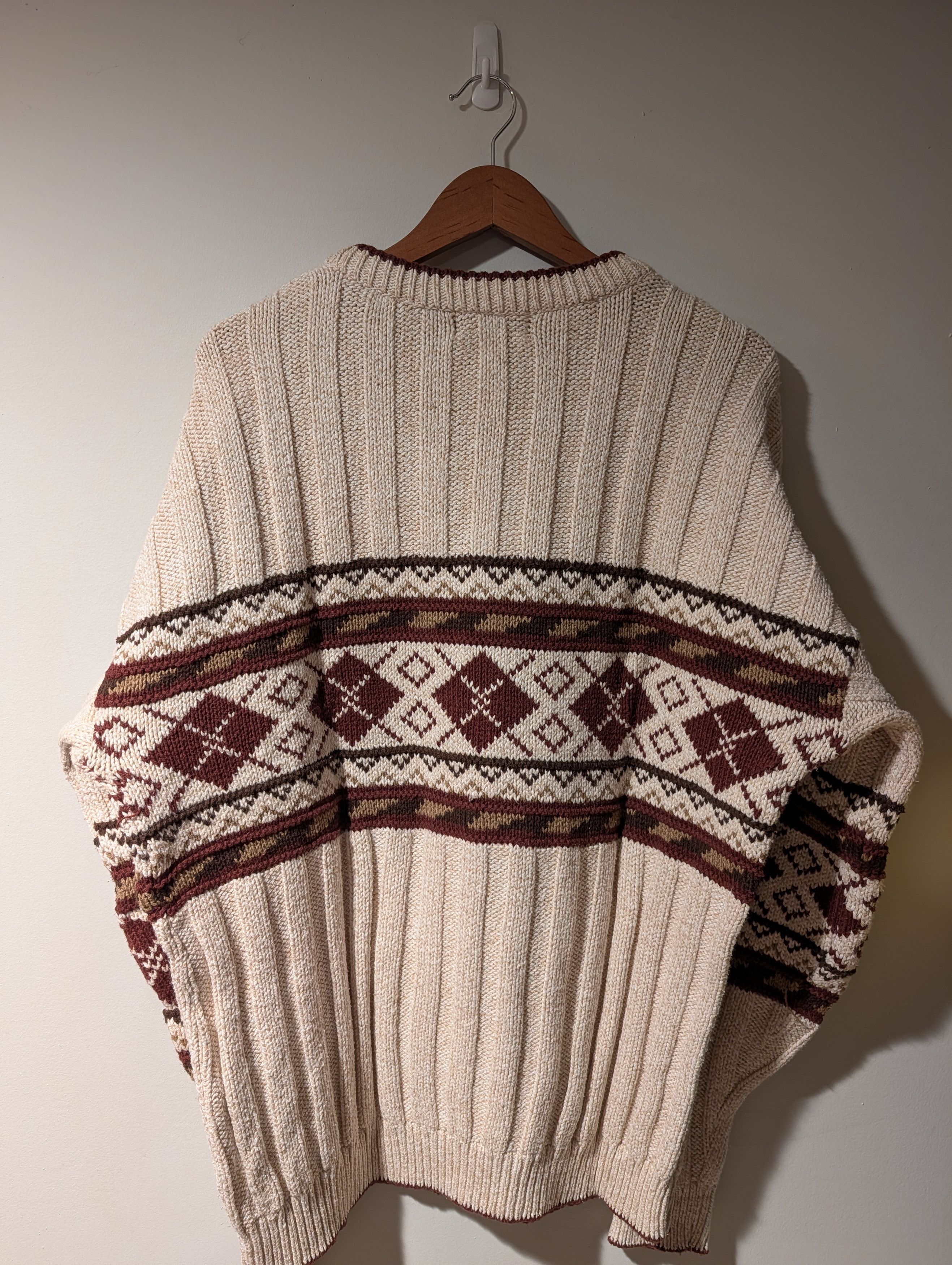 Van Heusen Vintage Van Heusen Cable Knit Sweater Fair Isle Made in USA Size US XL / EU 56 / 4 - 4 Thumbnail