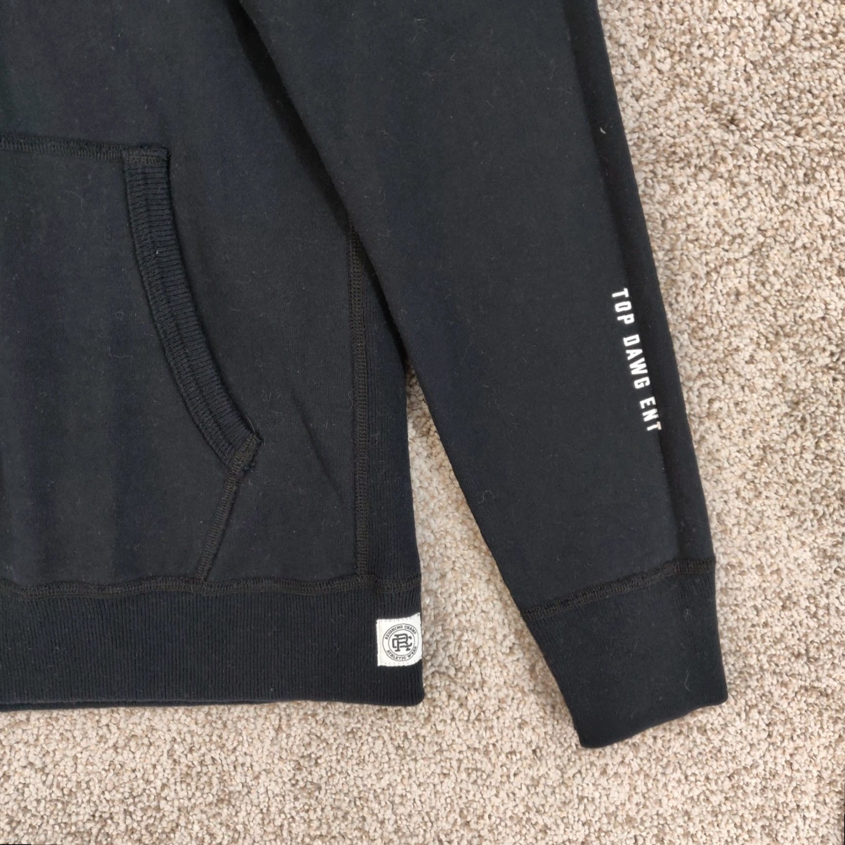 Reigning Champ VINTAGE Reigning Champ Hoodie Mens Small Black Top Dawg Ent Pullover Canada Athletic Size US S / EU 44-46 / 1 - 4 Thumbnail