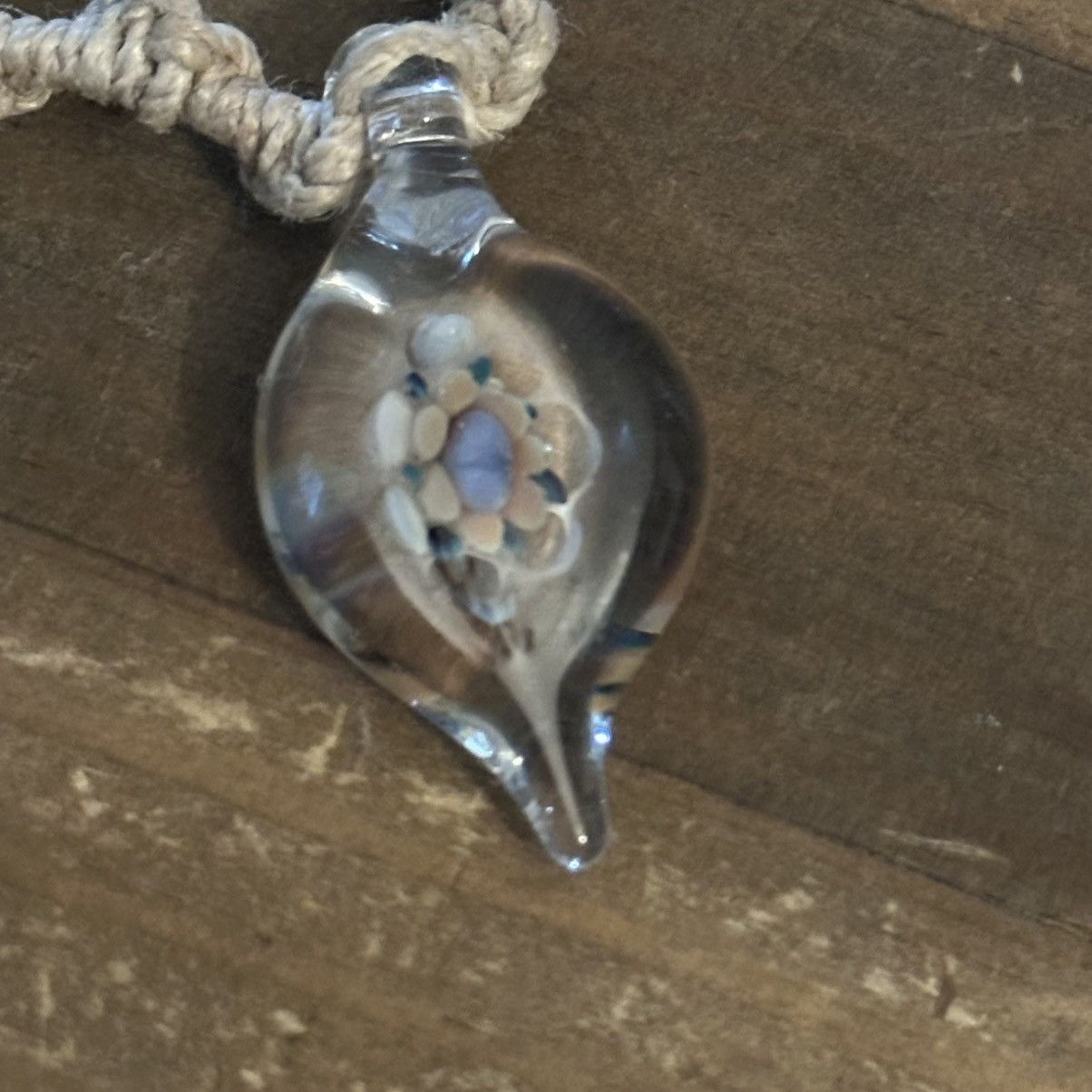 Other Twisted hemp lampwork pendant necklace Size ONE SIZE - 3 Thumbnail