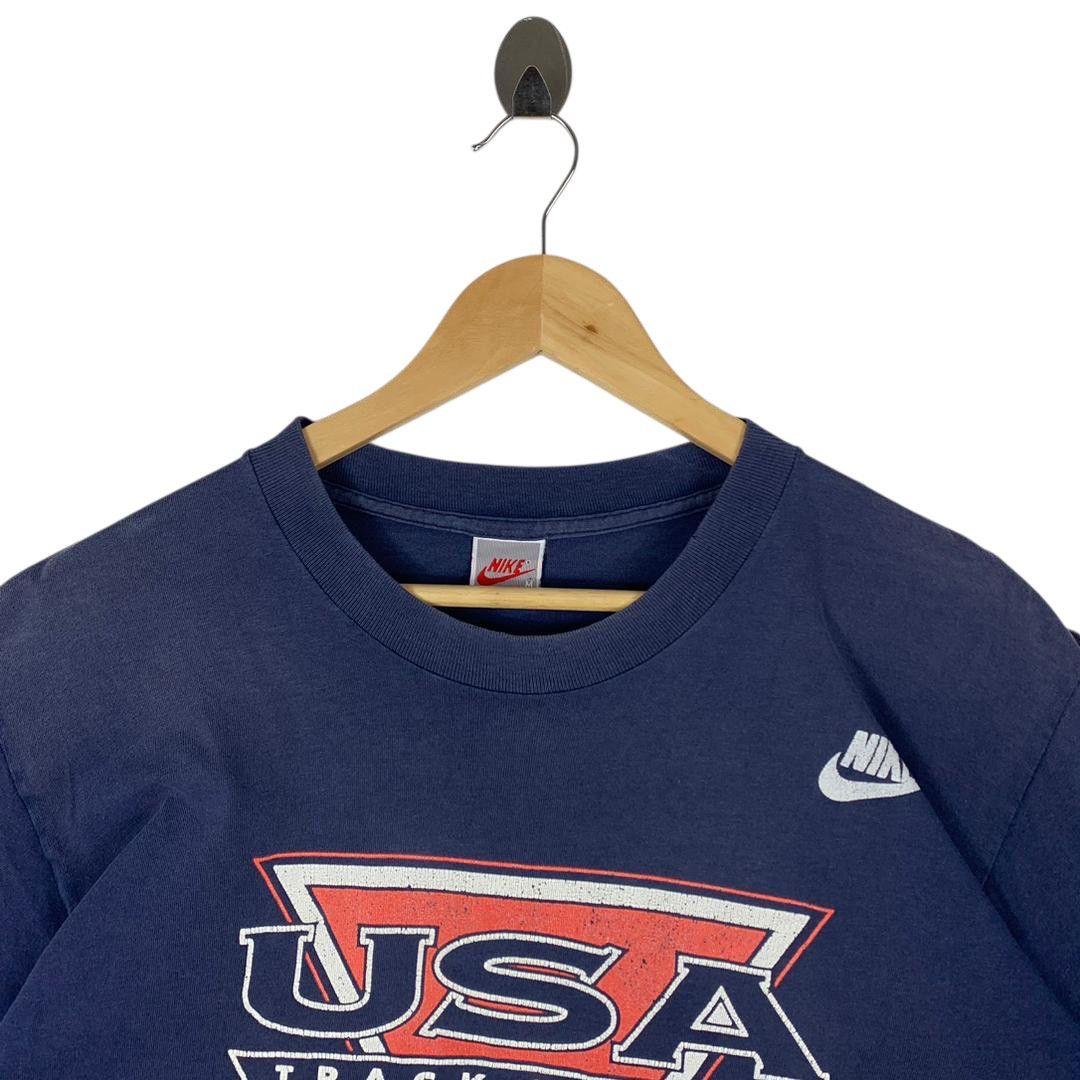 Nike Vintage 90s Nike USA Track & Field Graphic Tee Size US M / EU 48-50 / 2 - 2 Thumbnail