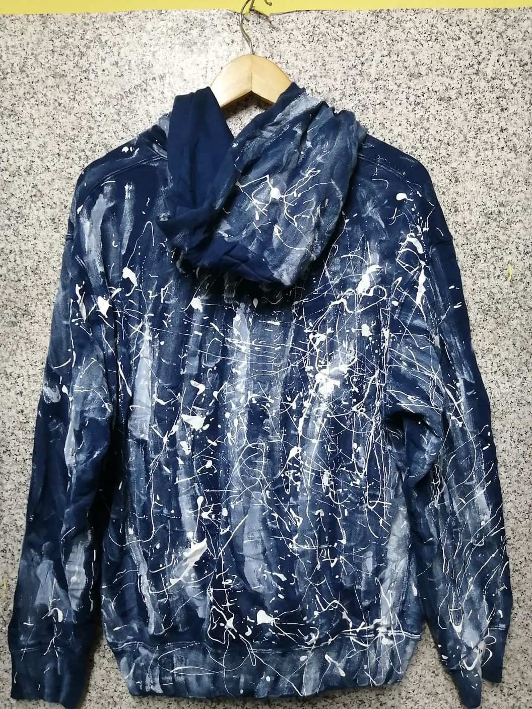 Japanese Brand × Uniqlo HOODIE PUNK UNIQLO PAINT VERY RARE Size US XL / EU 56 / 4 - 1 Thumbnail