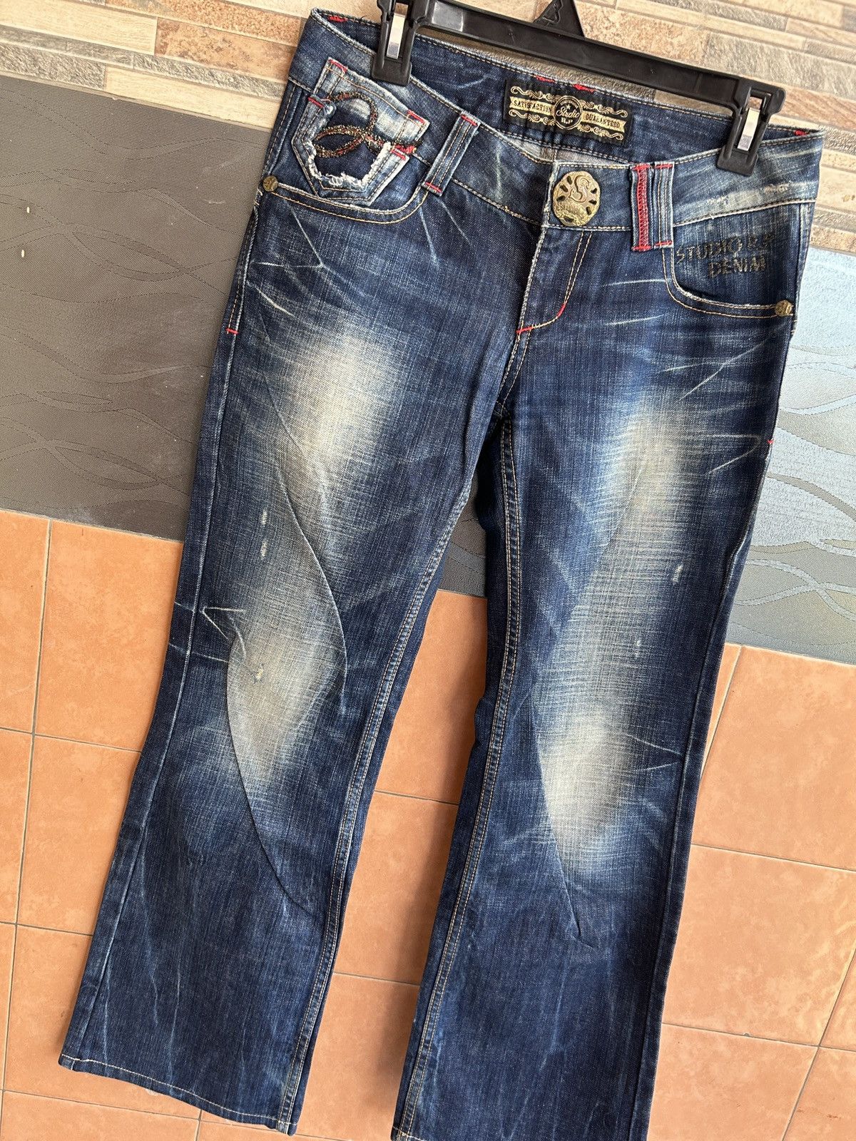 If Six Was Nine 90s Studio RP Faded Flared Bootcut Denim Pants Lgb Style Size US 26 / EU 42 - 2 Thumbnail