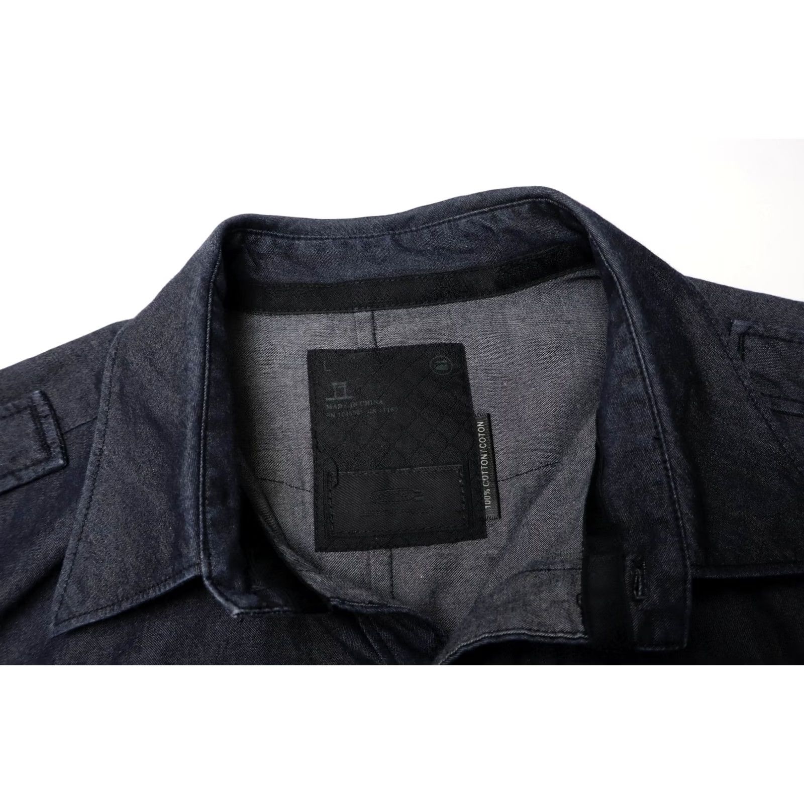 G-Star G-STAR Prime Midnight Shirt Men's LARGE Dark Blue Pocket Spread Collar Logo Size US L / EU 52-54 / 3 - 7 Thumbnail