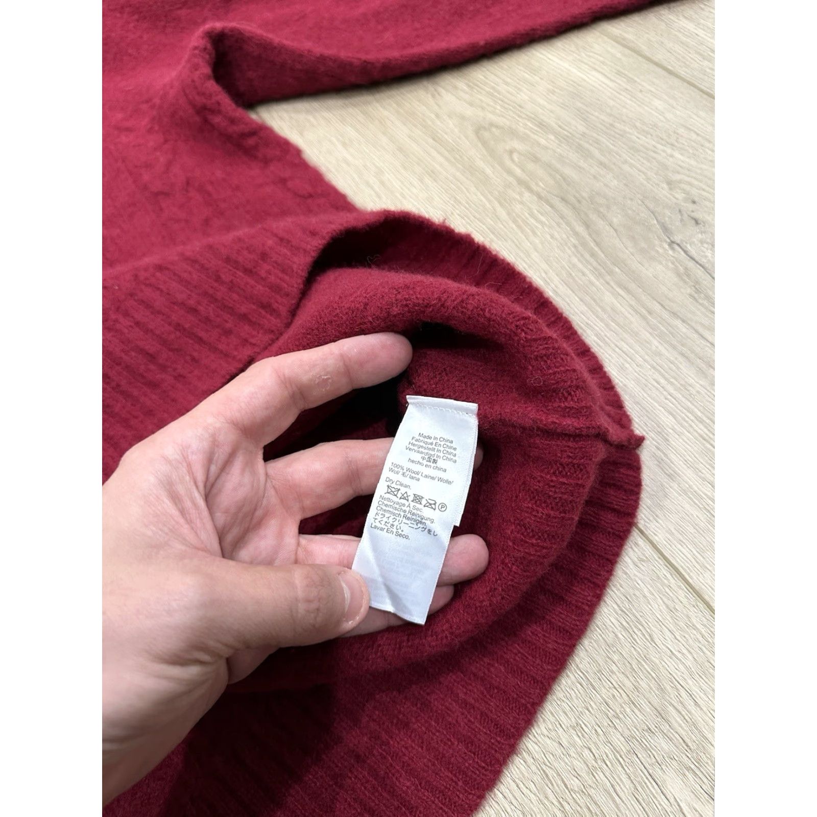 J.Crew NWT J.Crew Cable Wool Crewneck Sweater RED XL Men Catholics? Size US XL / EU 56 / 4 - 7 Thumbnail