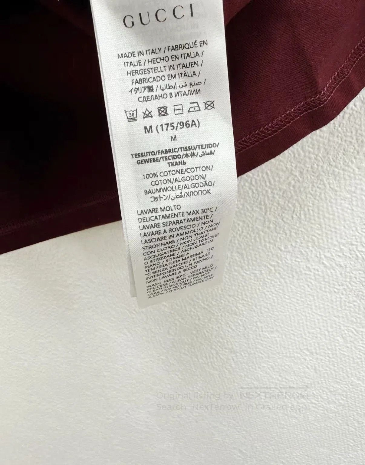 Gucci Red Short Sleeve University Print Shirt. Size US S / EU 44-46 / 1 - 5 Thumbnail