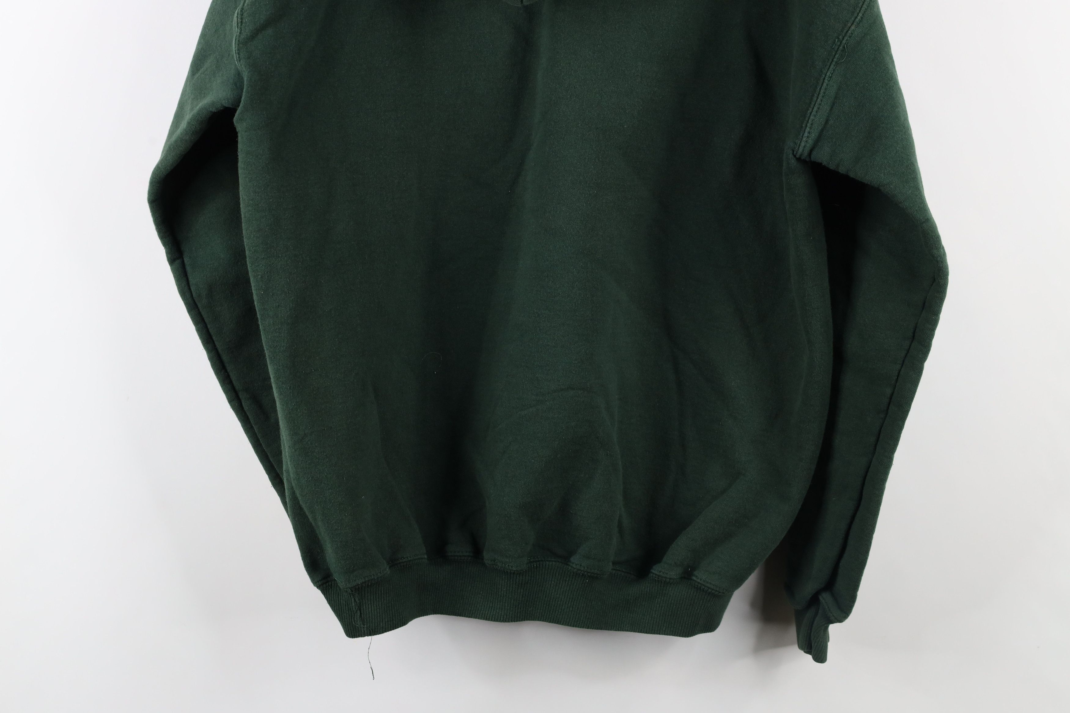 Vintage Vintage 90s Streetwear Blank Heavyweight Hoodie Green Size US M / EU 48-50 / 2 - 13 Thumbnail