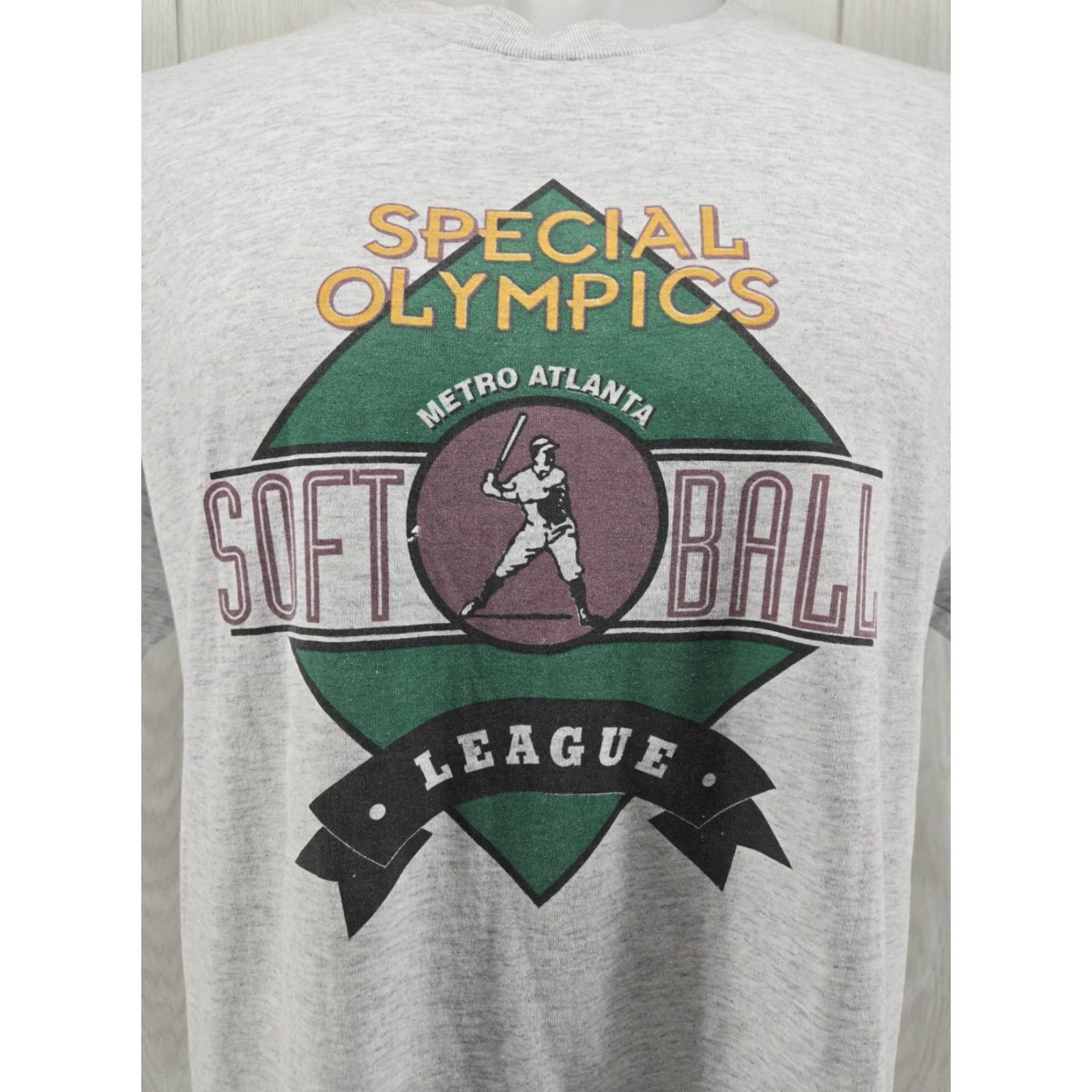 Hanes Special Olympics Softball League Atlanta Shirt Mens Large Gray Shirt Size US L / EU 52-54 / 3 - 3 Thumbnail