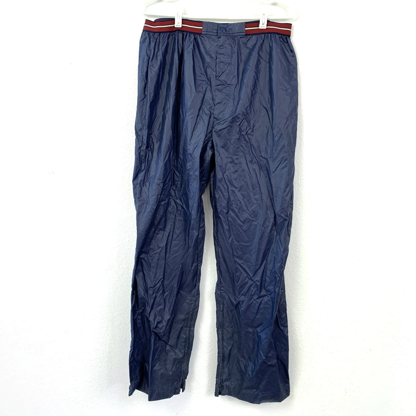 Dunlop VINTAGE Dunlop Tracksuit Set Jacket Pants Navy Blue Red Full Zip Nylon 2 Piece Mens M Size US 31 - 8 Thumbnail