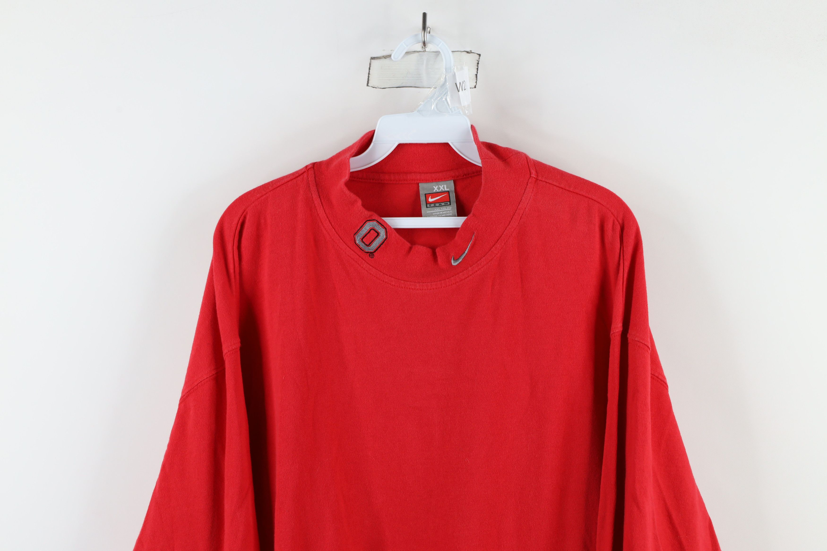 Nike × Vintage Vintage Nike Swoosh Ohio State University Mock Neck Shirt Size US XXL / EU 58 / 5 - 2 Thumbnail
